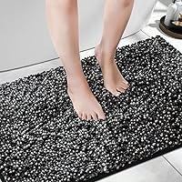 Vista 130 de Yimobra - Tapete de baño de felpilla de 55.1 x 24 pulgadas, microfibra gruesa, absorbente, extrasuave, antideslizante, lavable a máquina, para piso