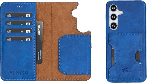Miniatura 157 de Venito Funda tipo cartera para iPhone 15 con tarjetero y bloqueo RFID, funda de cuero para teléfono, funda desmontable de 6.1 pulgadas, Florencia