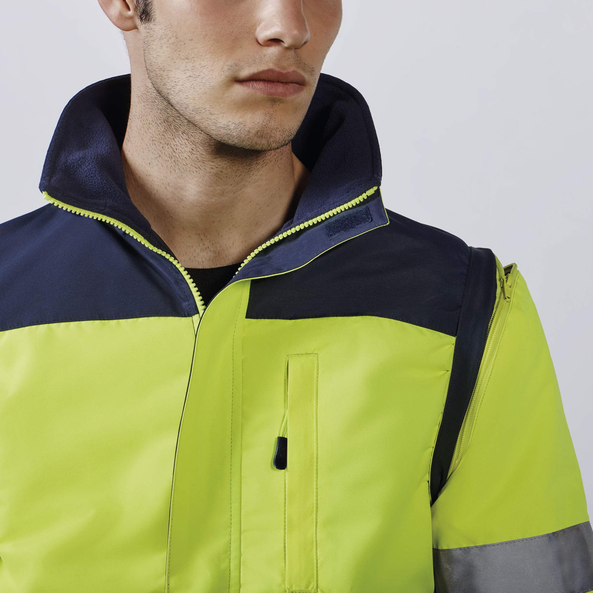 Roly Parka Epsylon Alta Visibilidad | Chaqueta Impermeable de Trabajo (Amarillo, M)