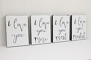 I Love You, I Love You More, I Love You Most, I Love You Mostest, Original Paintings, Gift For Wife, Bedroom Decor, Anniversary Gift, Romantic Wall Art