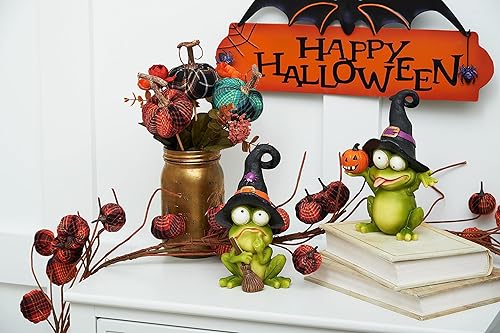 Miniatura 2 de Gallerie II 12.6 x 17.83 pulgadas, feliz Halloween con murciélago, decorativo para colgar en la pared, para colgar en la pared, para otoño, cosecha,