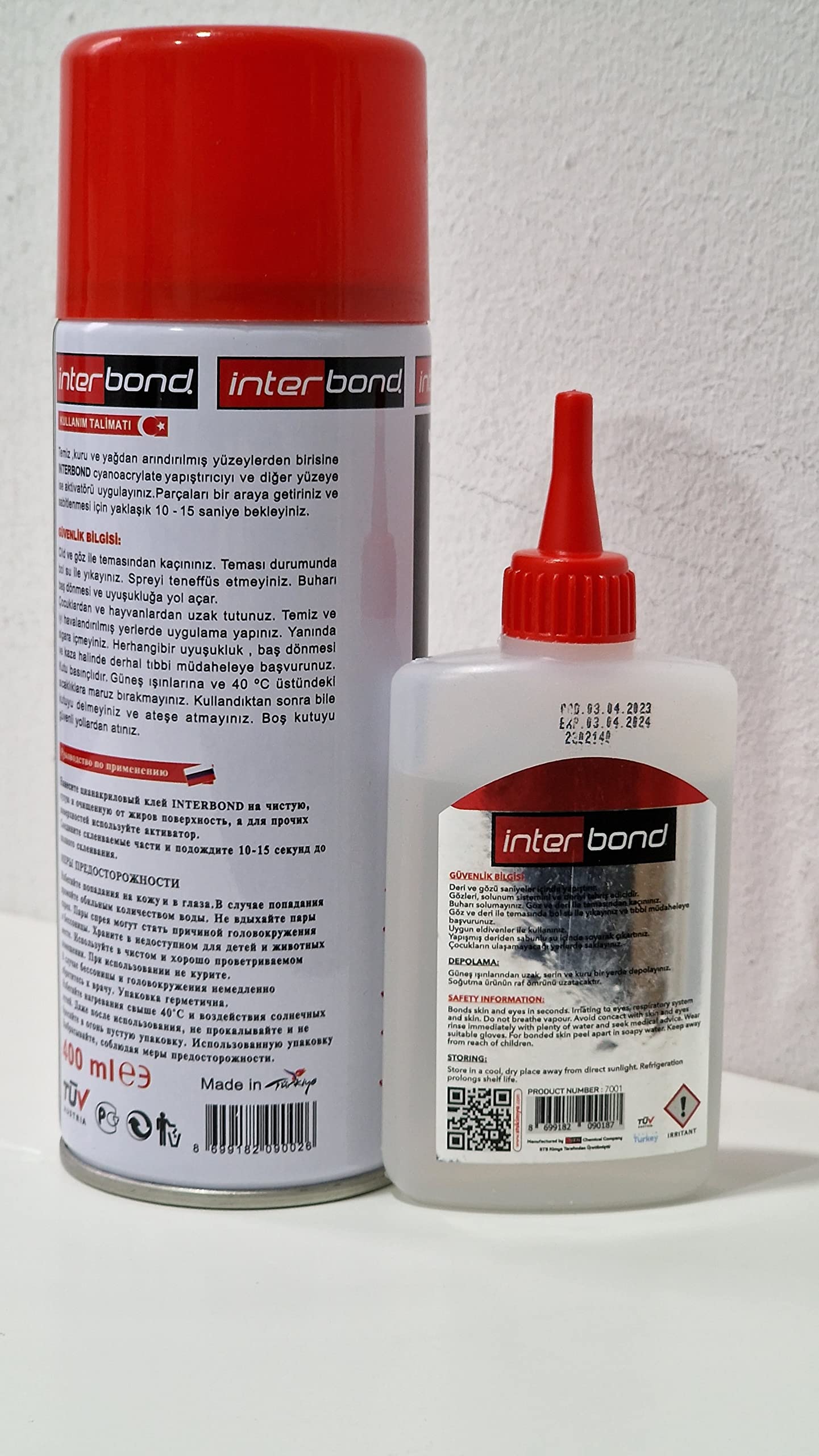 Superadhesivo extra fuerte con activador CA adhesivo (100 g, 400 ml)