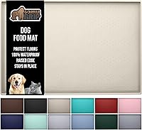 Vista 13 de Gorilla Grip - Tapete de 100% silicona impermeable con borde elevado, sin BPA, para alimentación de mascotas, contiene derrames, protege el piso