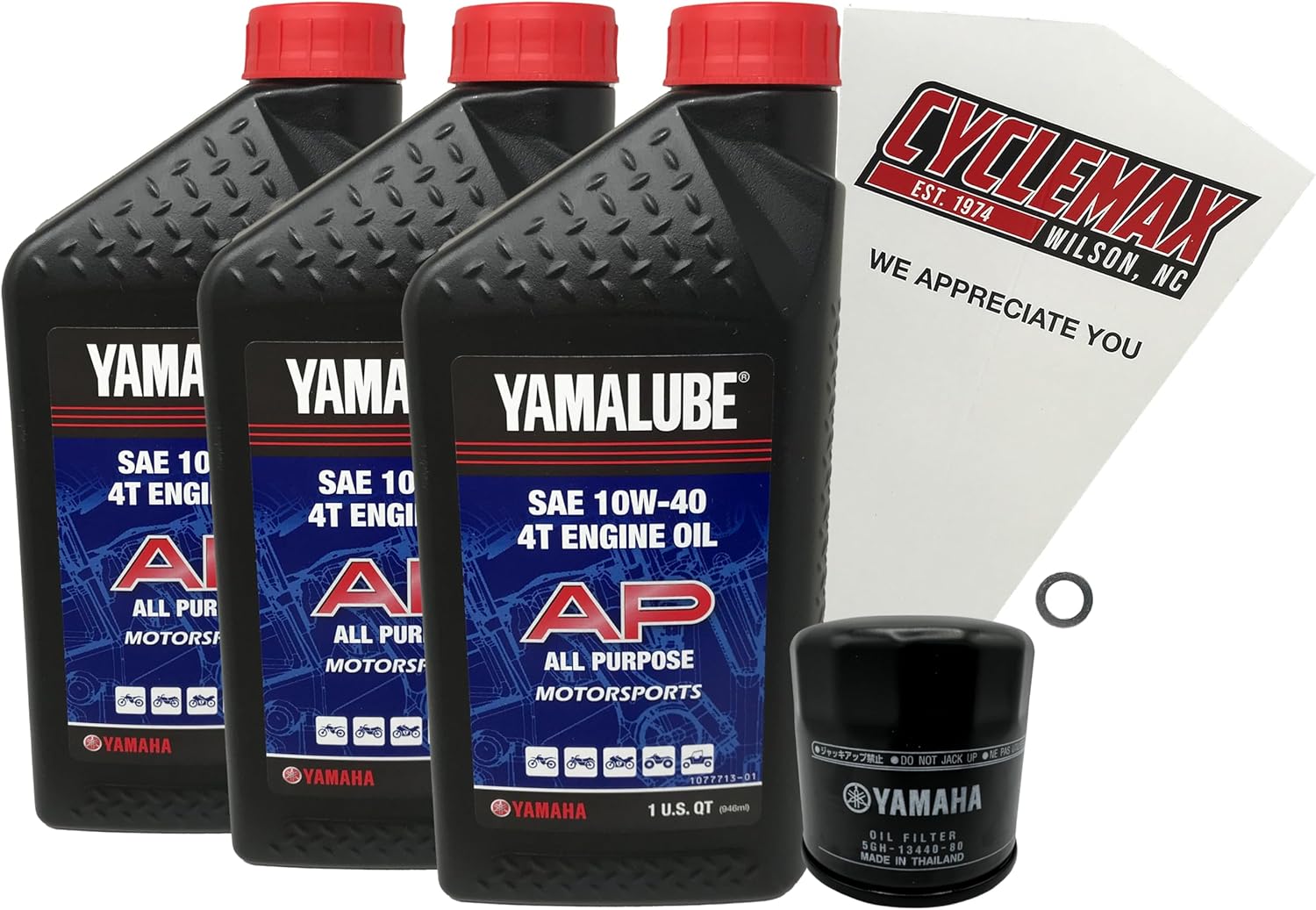 Cyclemax Standard Yamalube Oil Change Kit compatible with 2021-2025 Yamaha MT-03