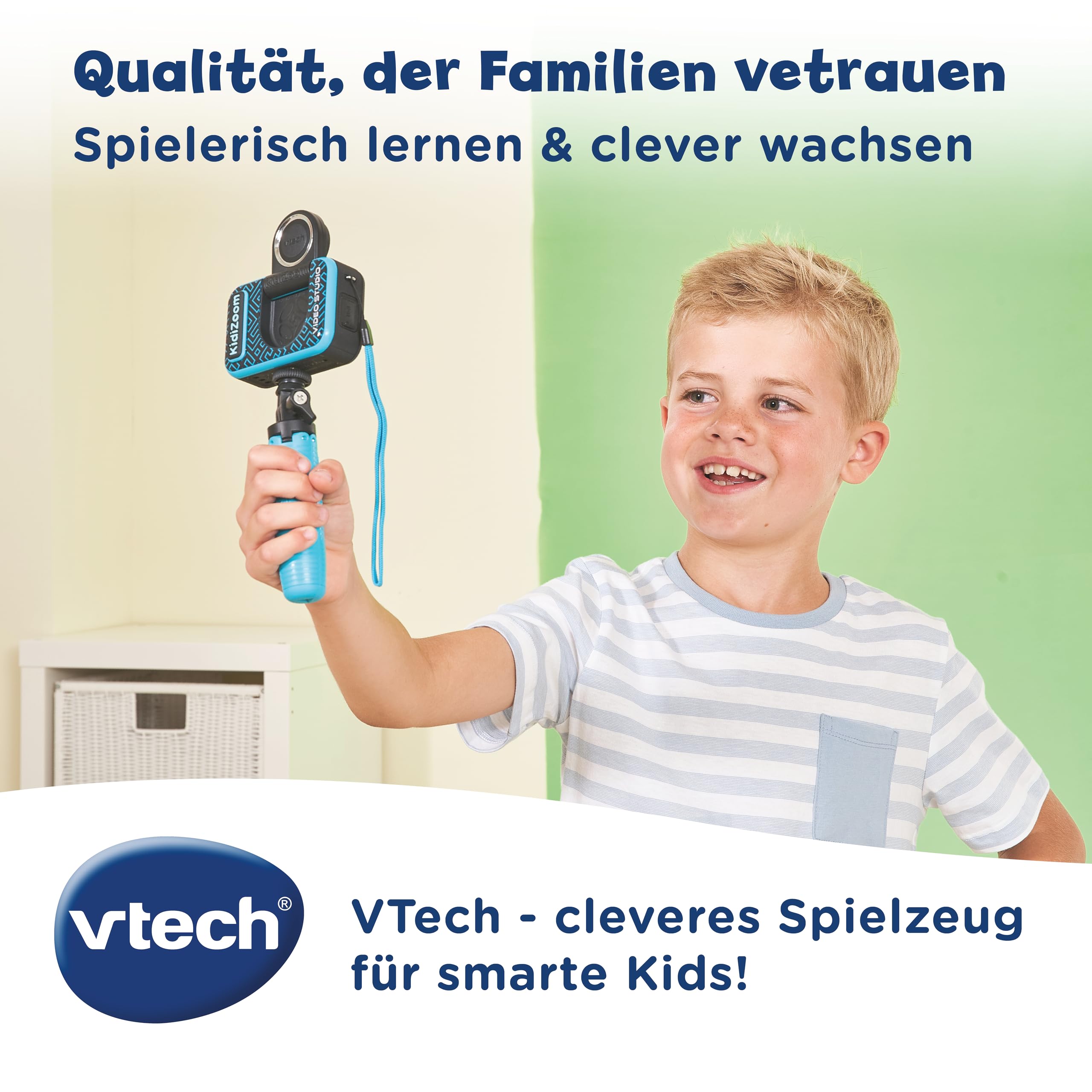 VTech Kidizoom Video Studio HD blau – Kinderkamera mit Greenscreen