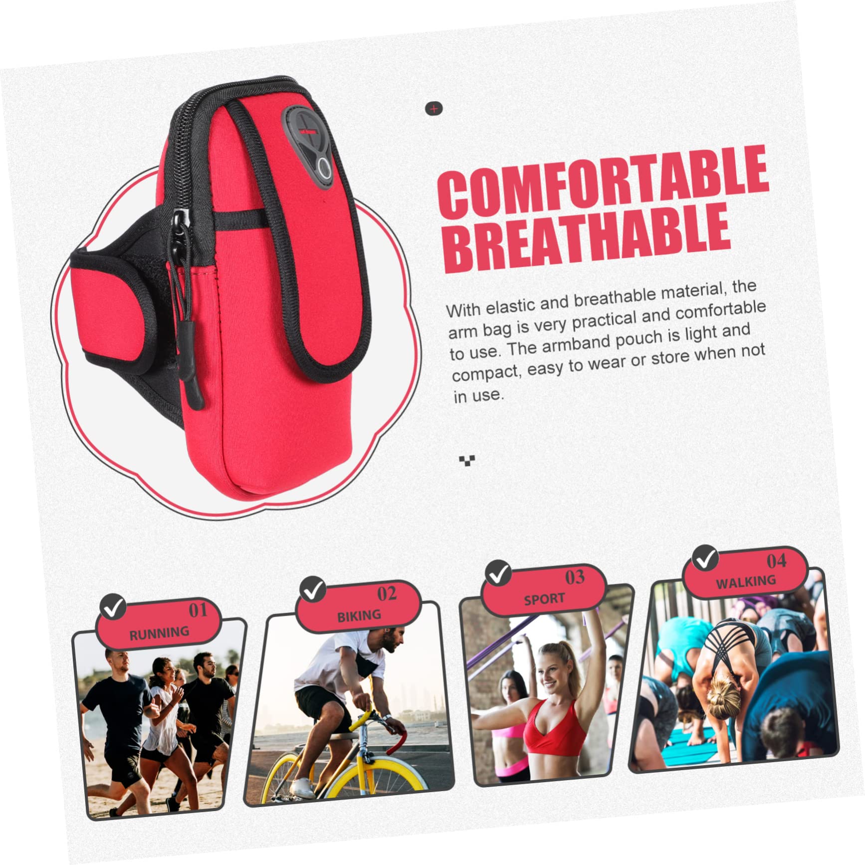 WOONEKY 3 Uds Bolsa De Brazo Deportivo Smartphon Corriendo Brazalete Llavero Titular Correr Manga Teléfono Correr Teléfono Celular Brazalete Resistente Sudor Brazalete Correr Brazo