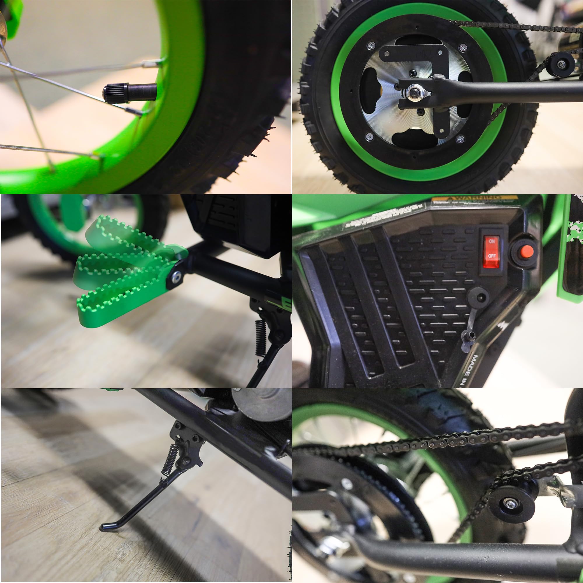 TURBO CHALLENGE - Mini Moto - 12 Pouces - Porteur Électrique - 50Kg Max