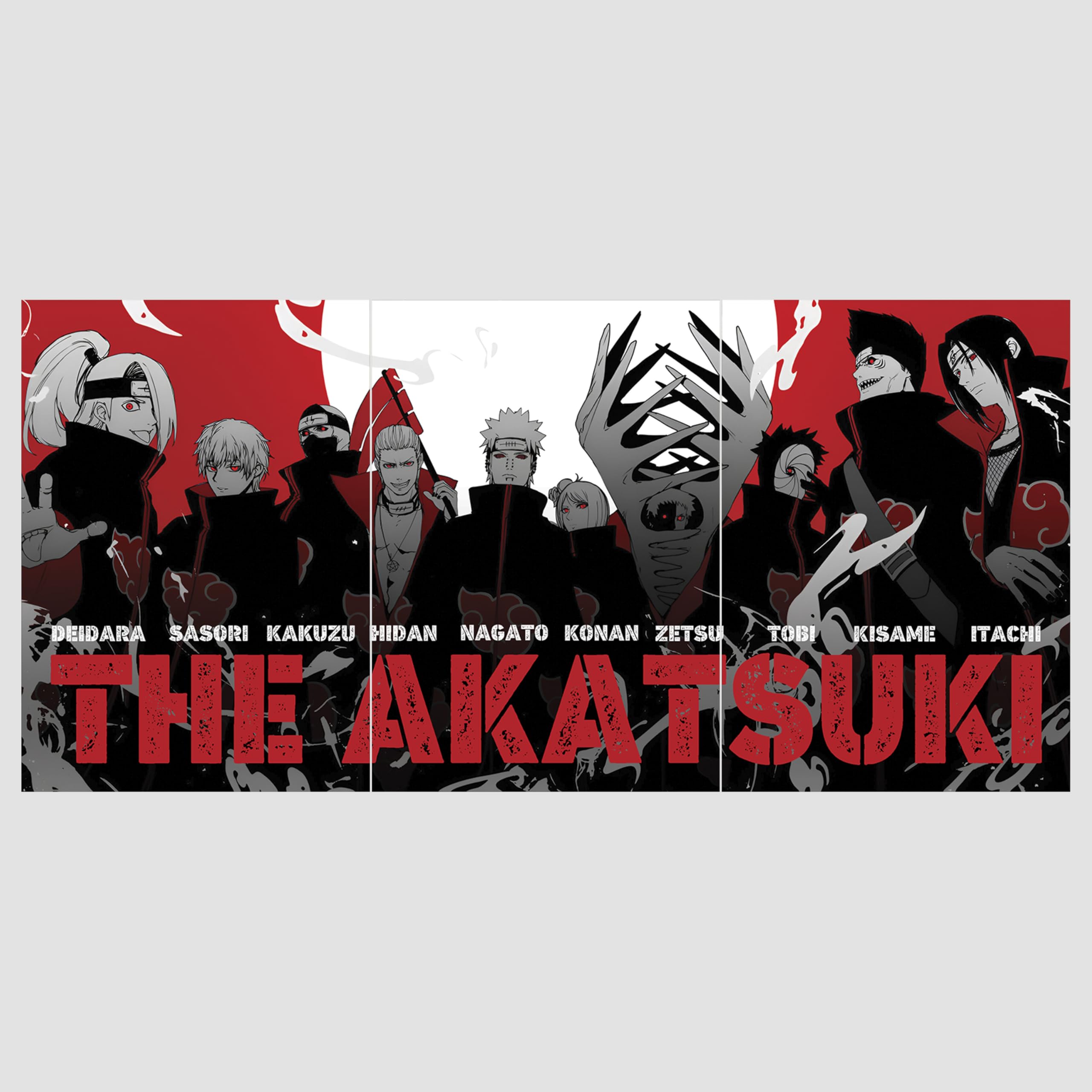 Seagull Store Naruto Akatsuki Wall Poster | A4 Size Split Panel Design | 300 GSM Matte Laminated | Included Peel and Apply Tape on Back | Self-Adhesive Posters | Wall Decor for Bedroom, Gaming Room & Anime Fans-image-41