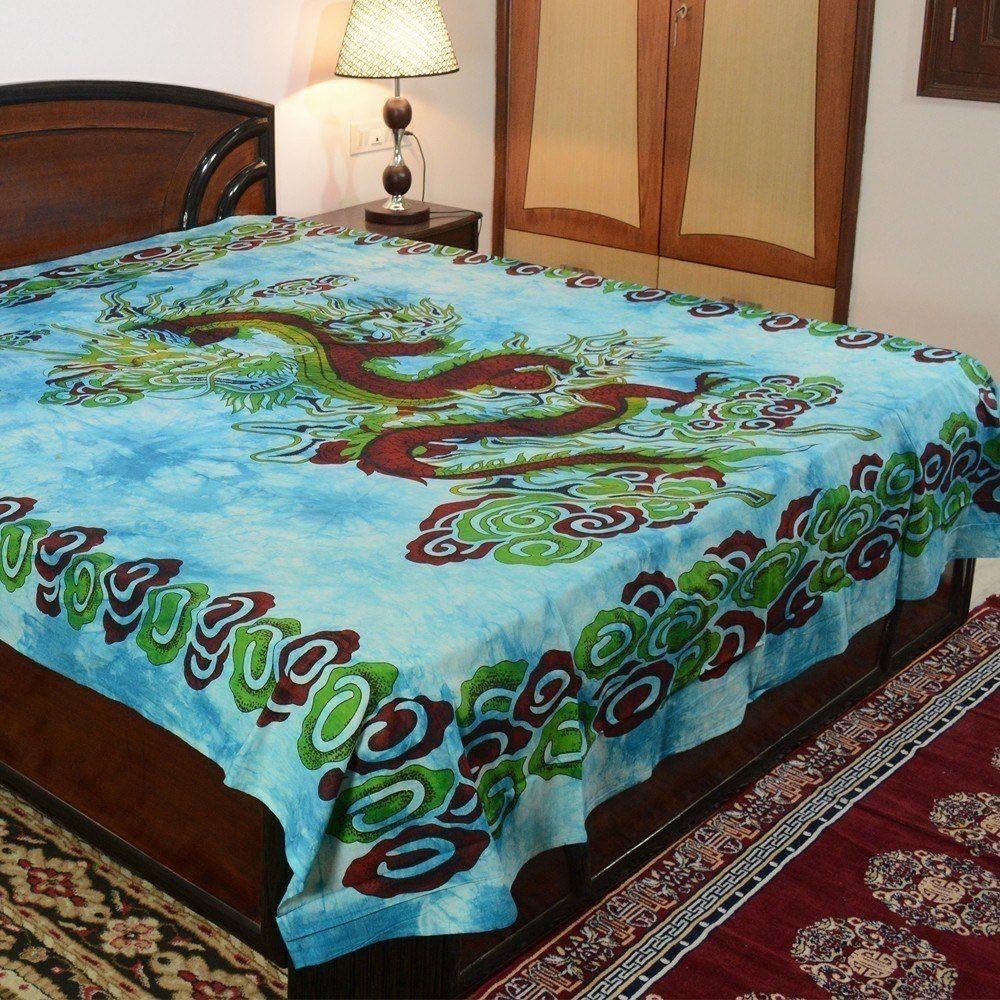 Villacrafts Cotton King Size Bed Spread Fitted Bed Cover