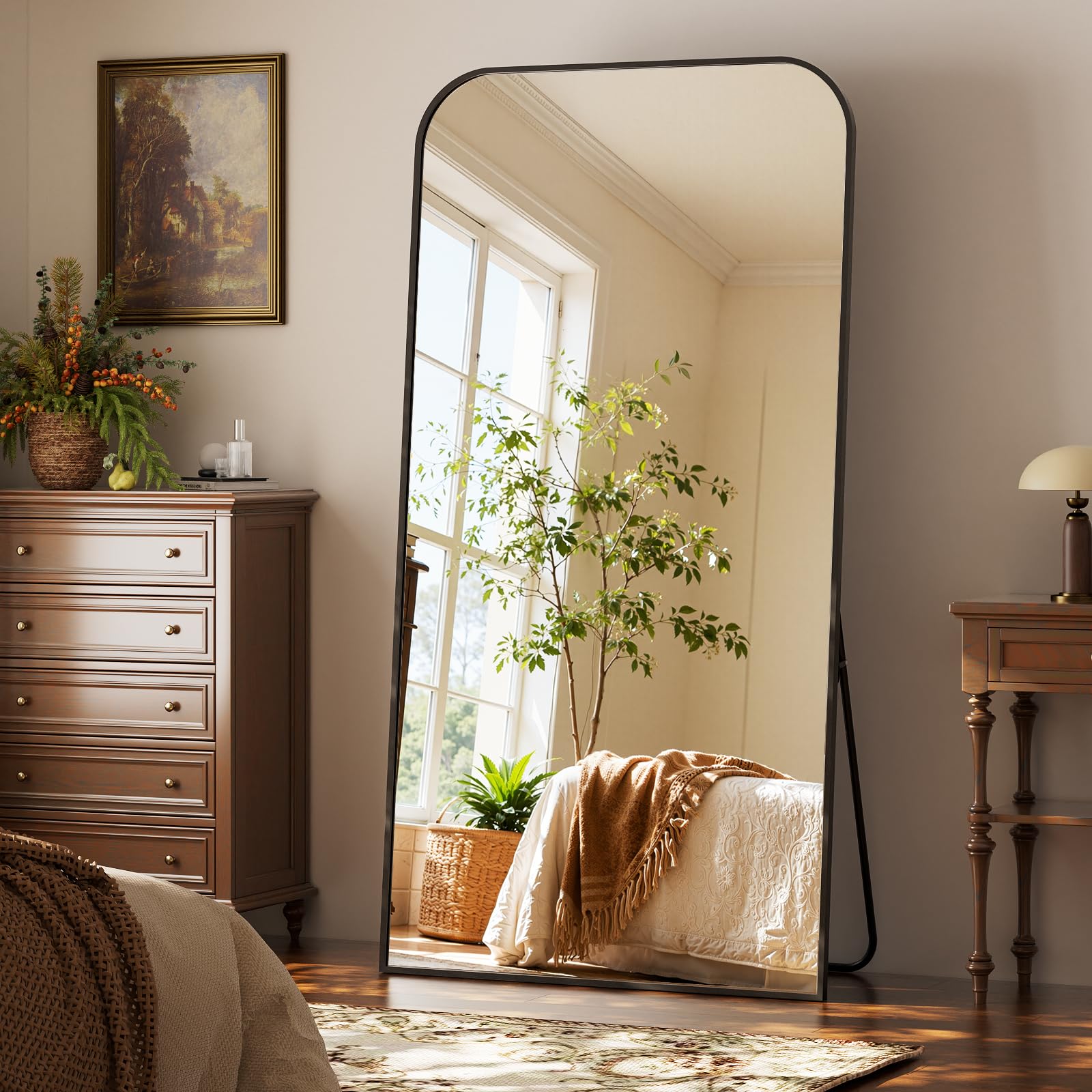 Photo 1 of XRAMFY Full Length Mirror - 40" x 86" Aluminum Frame Floor Mirror