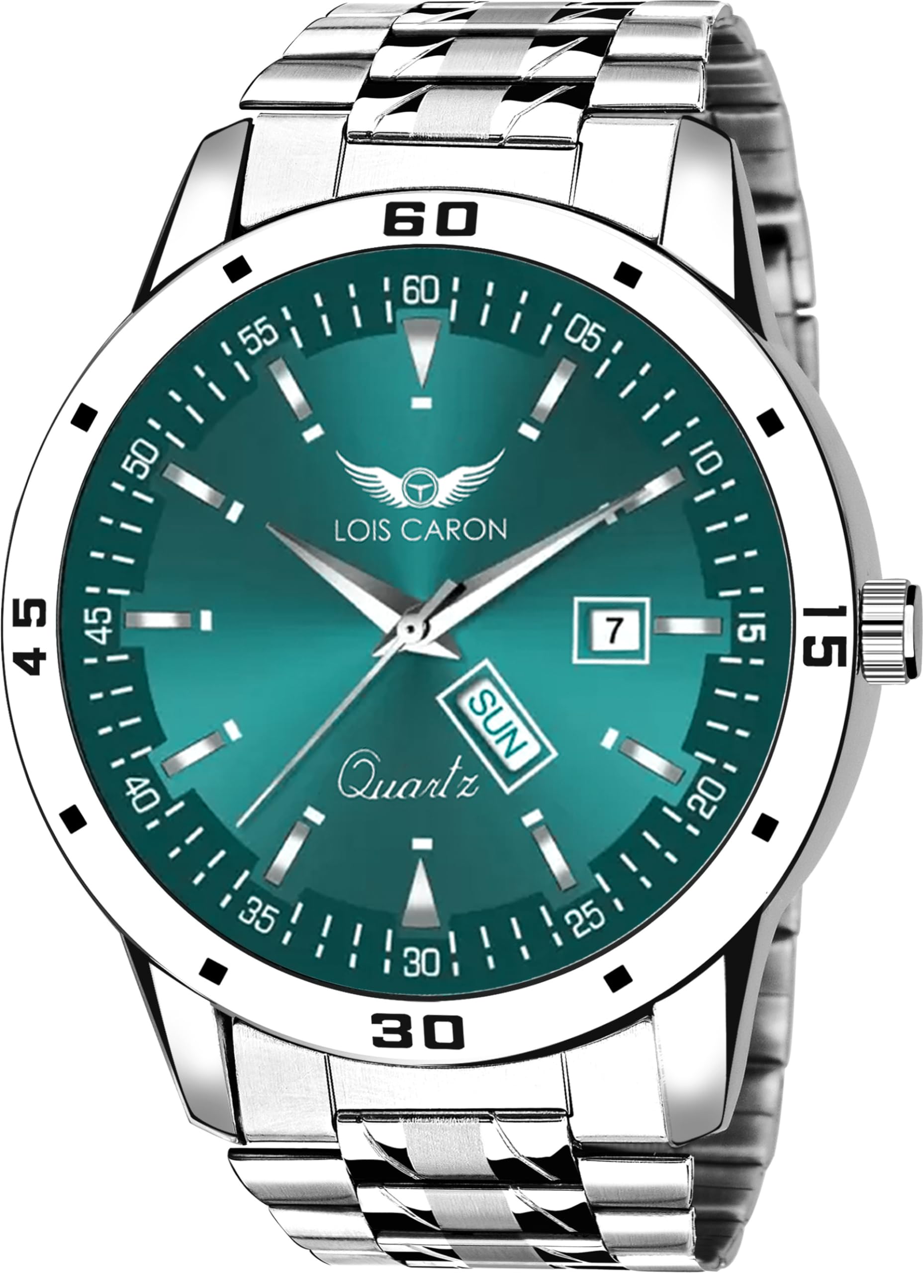 LOIS CARON Stylish Trending Working Day and Date Stainless Steel Watch for Boys Analog Watch - for Men (LCS-8324) (B0D4MF8ZQD) Amazon Price History, Amazon Price Tracker