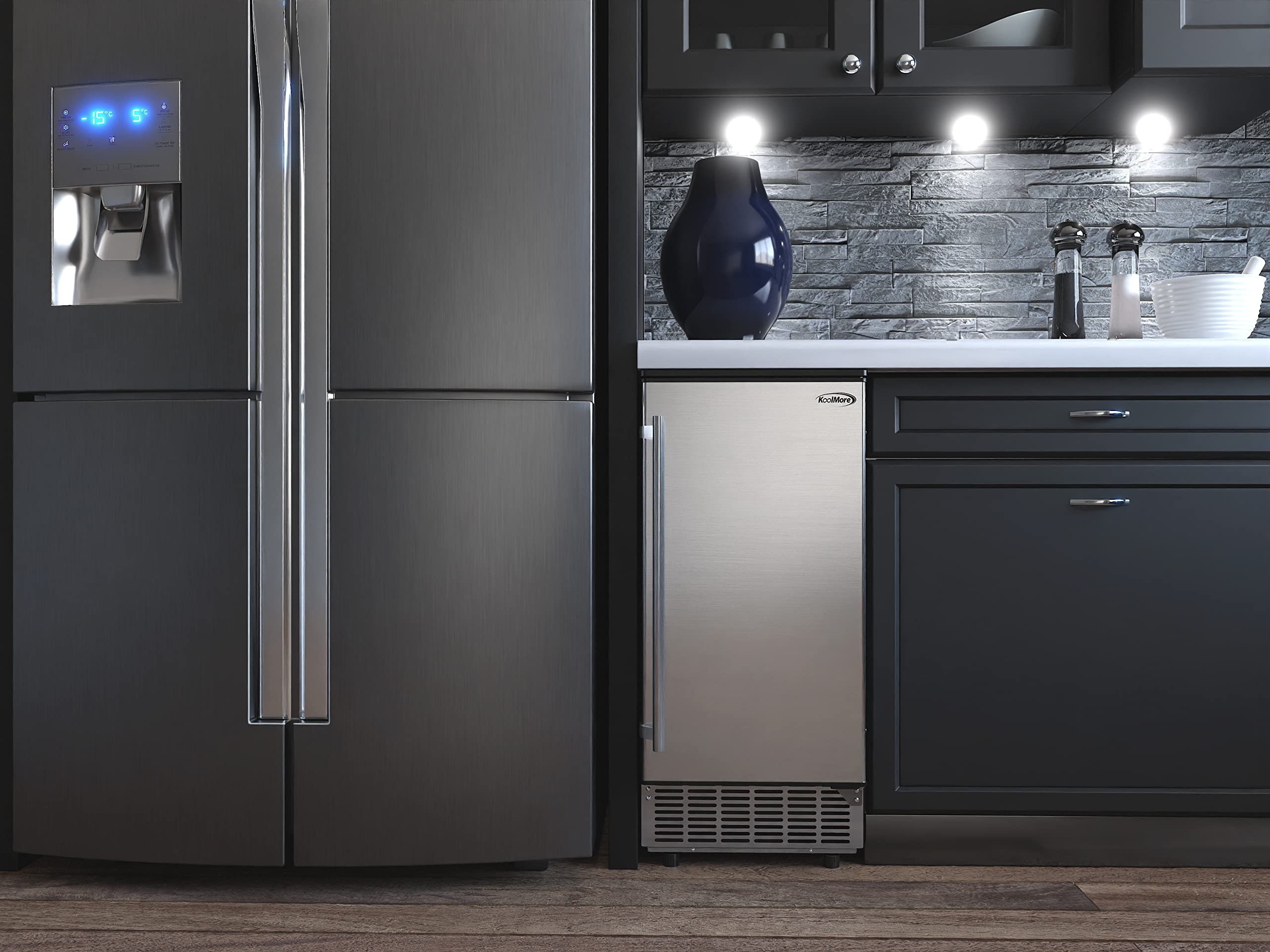 KoolMore StainlessSteel Builtin Ice Maker Machine with Large 25 lb