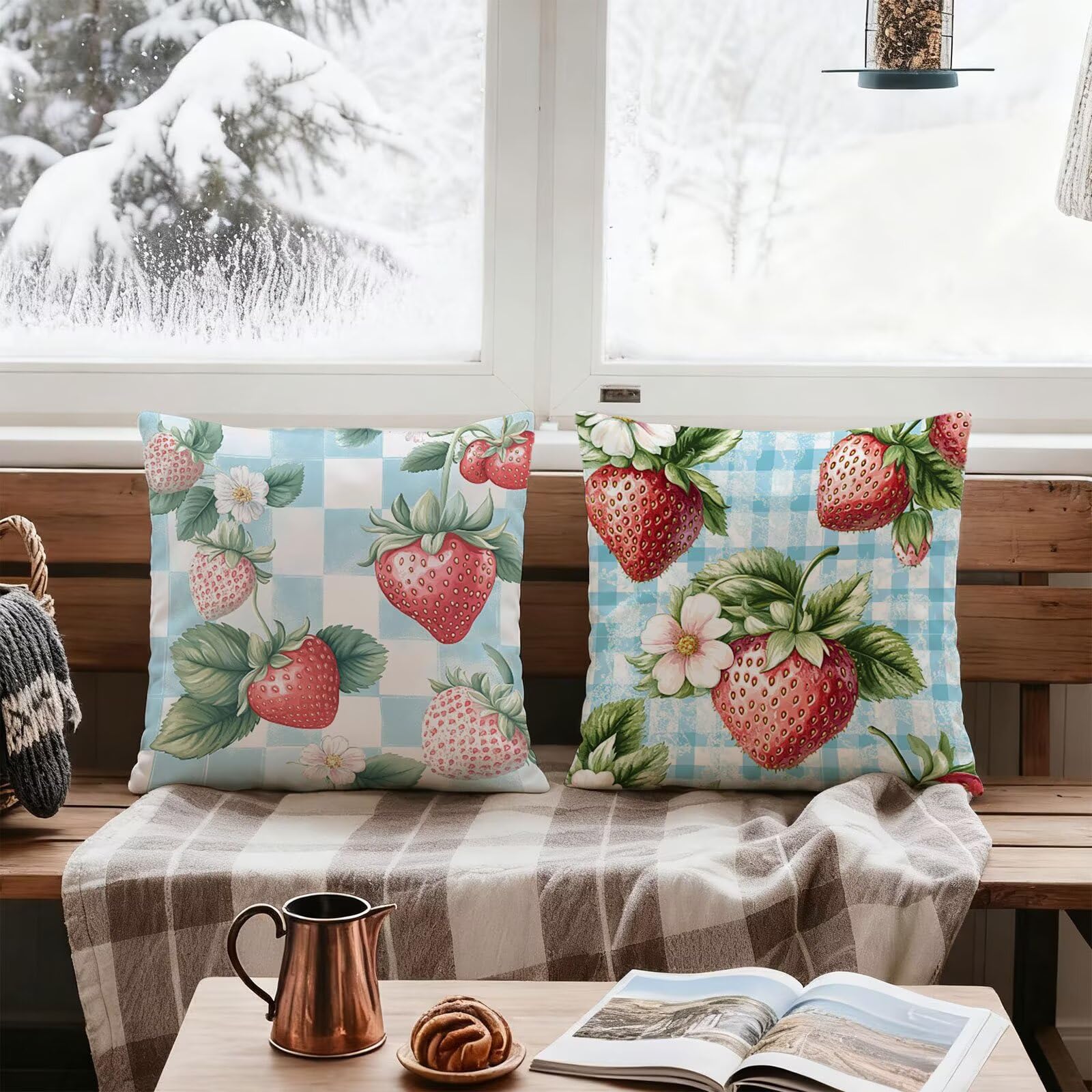 Rosa Funda Cojin 60x60 Fresa Funda Almohada 60x60 Cojines Sofa Súper Suave Fundas Cojines Decorativos Fundas Almohadas 4 Piezas Almohada Cervicales y Cuello, para Hogar Cama Salon Decoracion E - 871