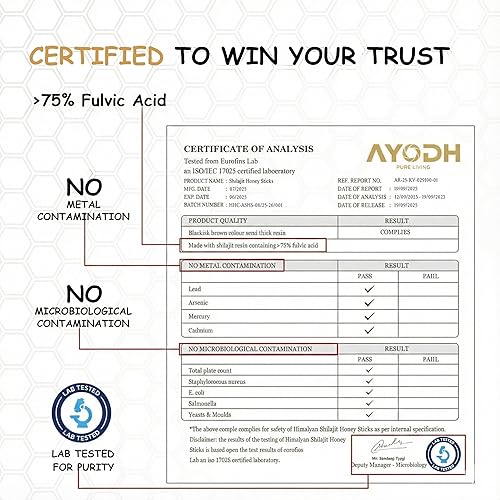 Miniatura 2 de Ayodh Palitos de miel Shilajit Pure Himalayan  Paquete de 30 (0.25 onzas), hechas con ácido fúlvico y miel natural, sabrosos palitos de miel