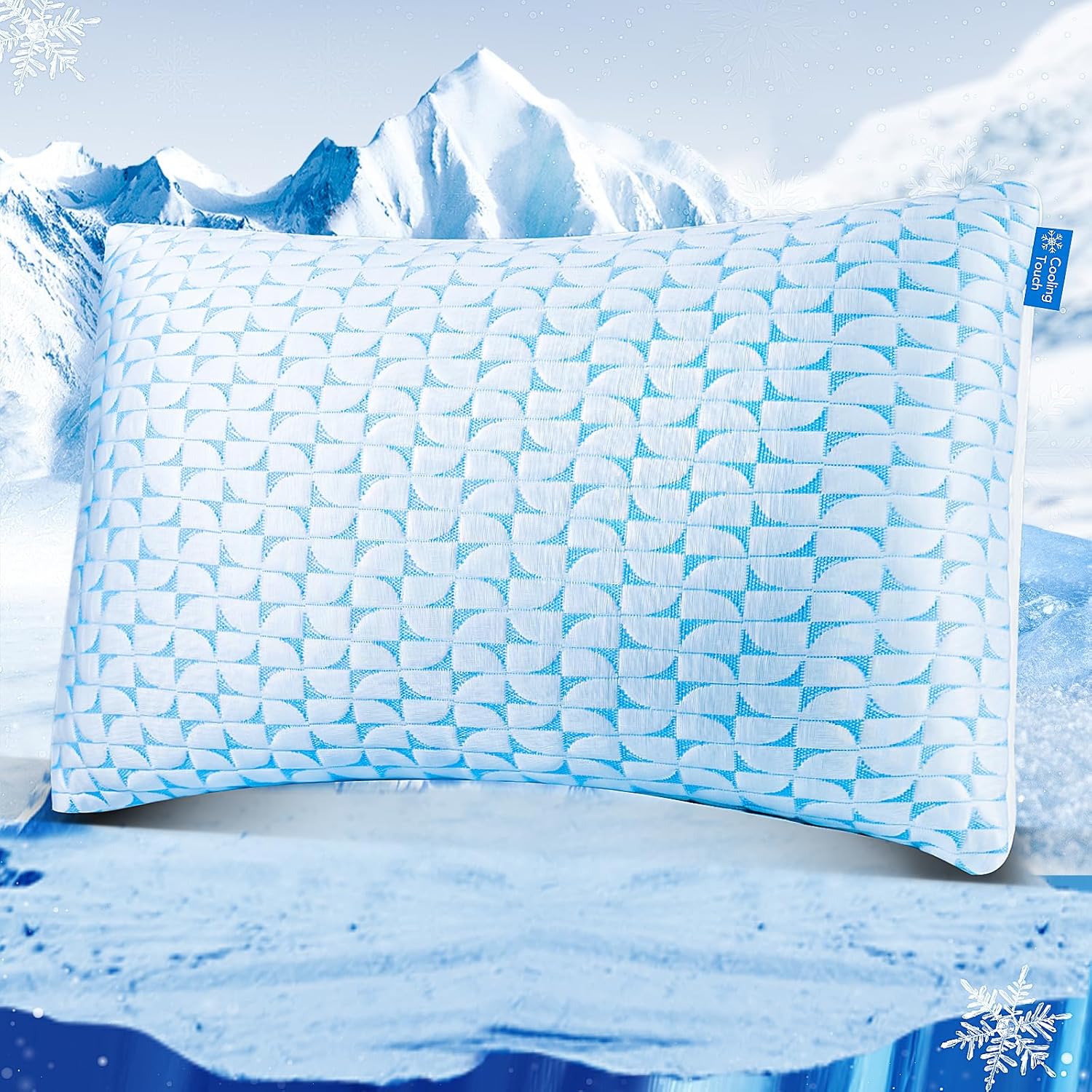Shredded Memory Foam Pillows Queen, Cooling Bed Pillows for