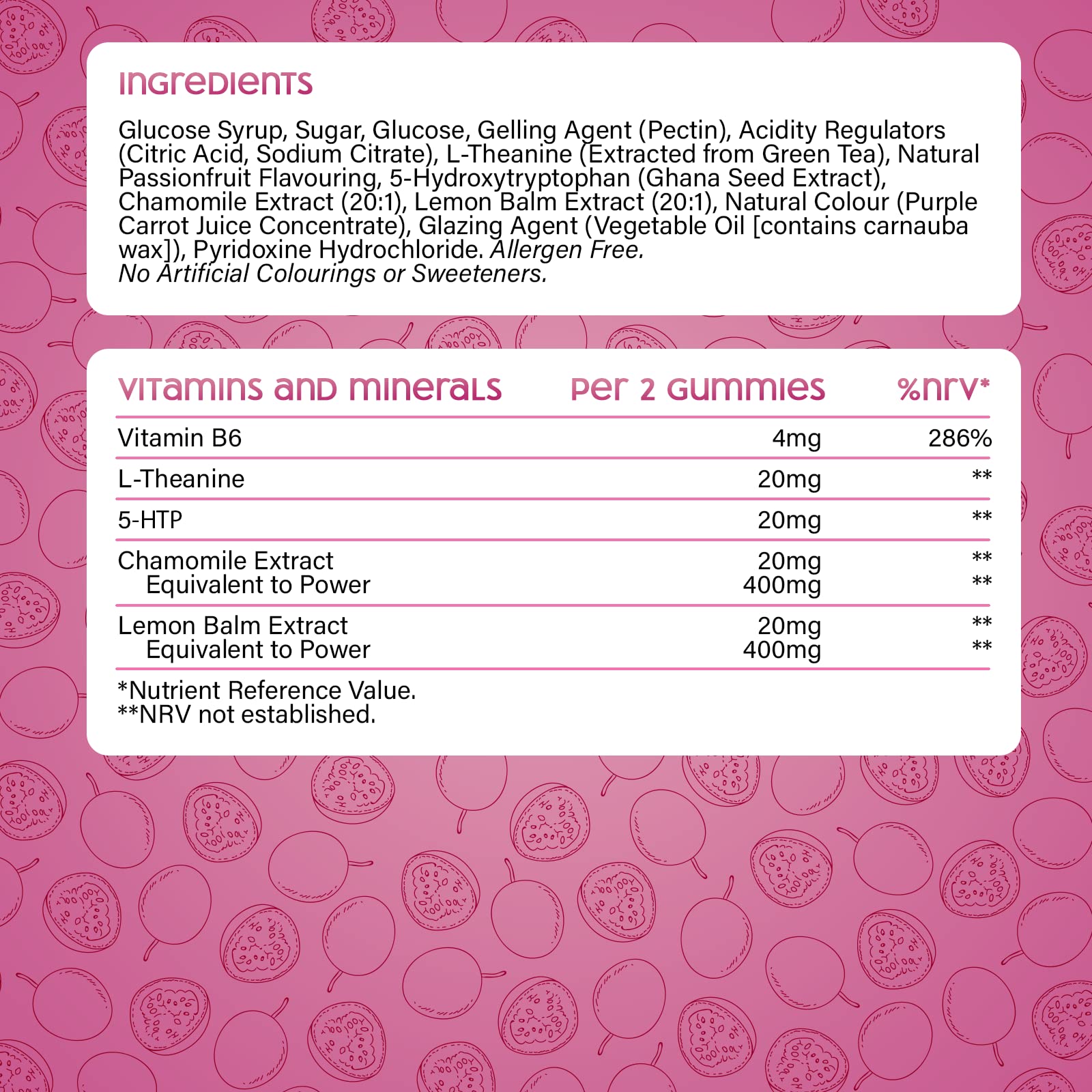 Wicked Gummy Co. Peaceful ZZZZZ Gummy Vitamins 60 Passion Fruit