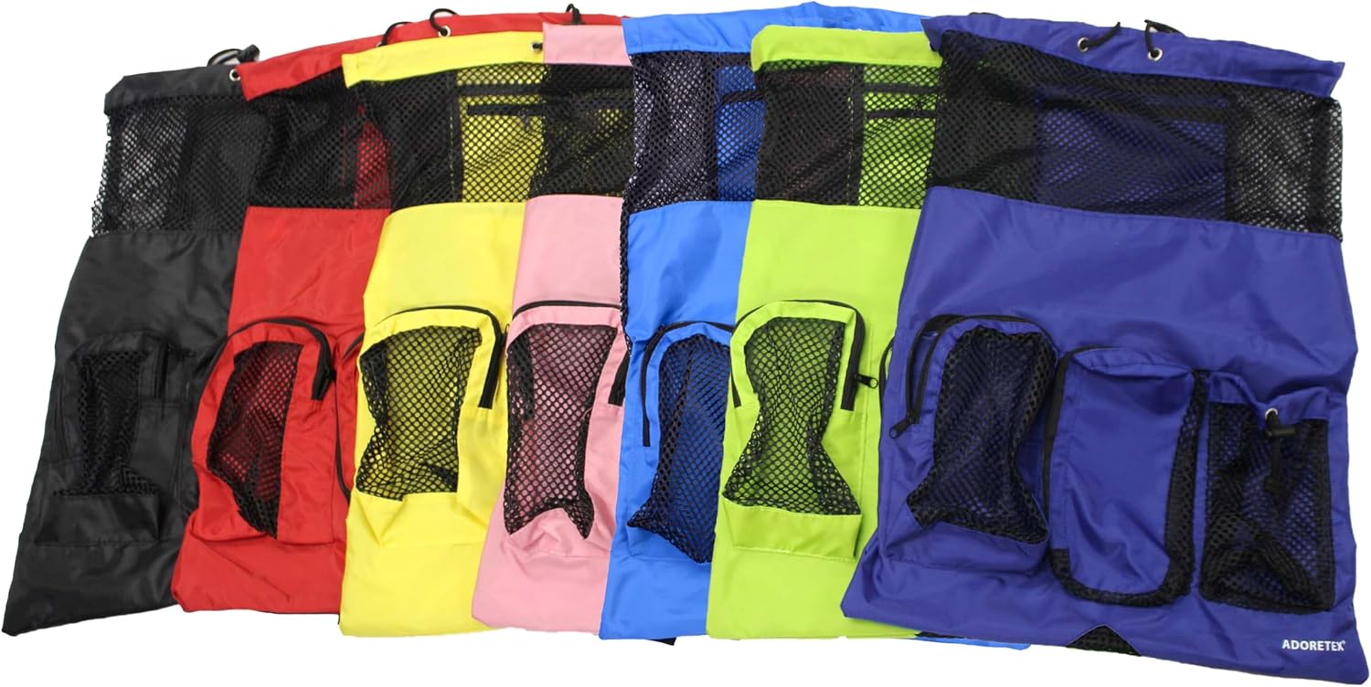 Adoretex Quick Dry Mesh Equipment Sport Drawstring Gym Swim Bag