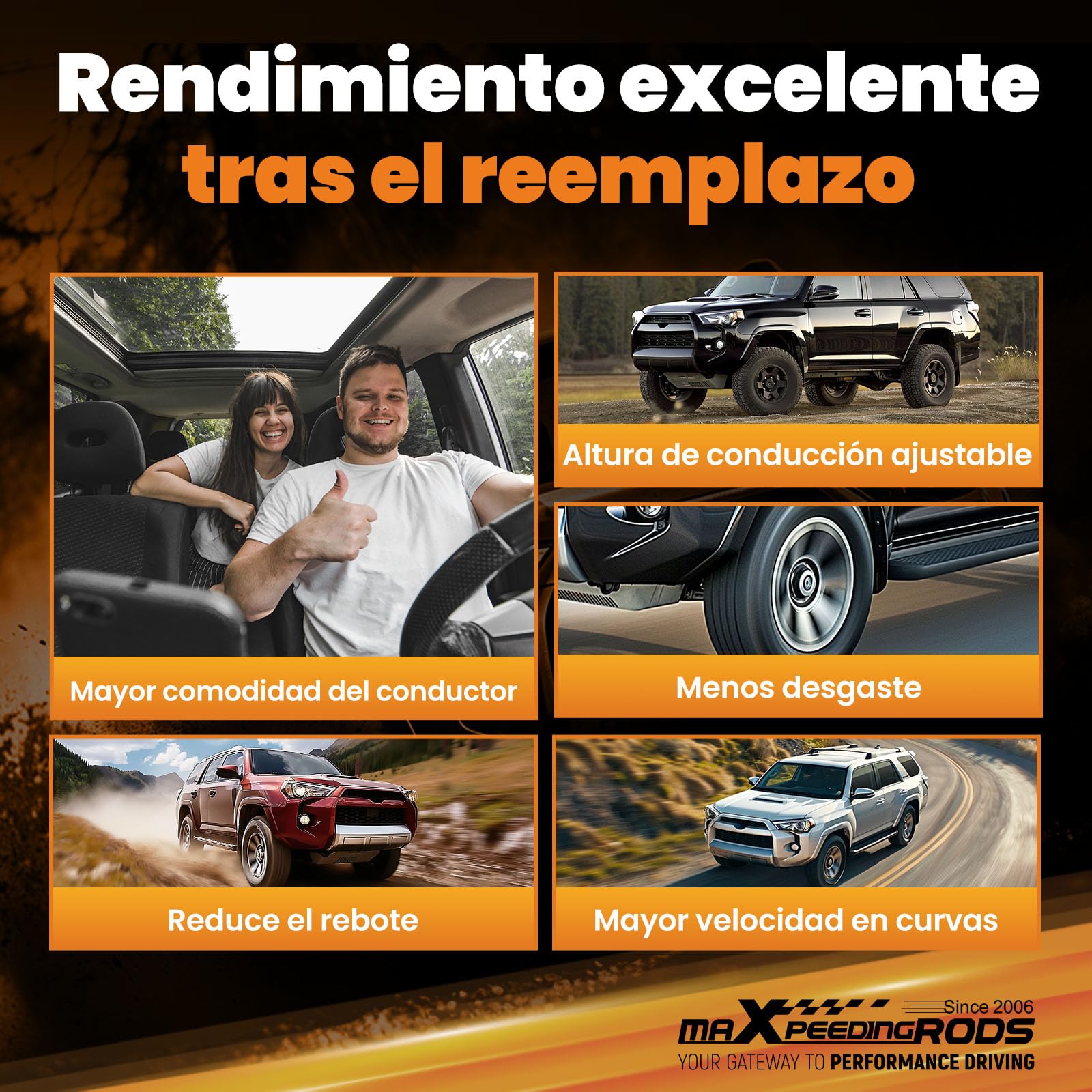 maxpeedingrods Bolsa de Aire Suspensión, Resorte Trasero para Amortiguador de Aire, Muelle de Suspensión Neumática, Air bag para ML GL Class W164/ X164 ML63 AMG Rear 2007-2011, Instalación Fácil