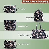 Vista 193 de Maison d' Hermine Bolsa de lona para mujer, bolsa de lona de algodón reutilizable para el hombro, bolsas de comestibles a granel con asa para 01