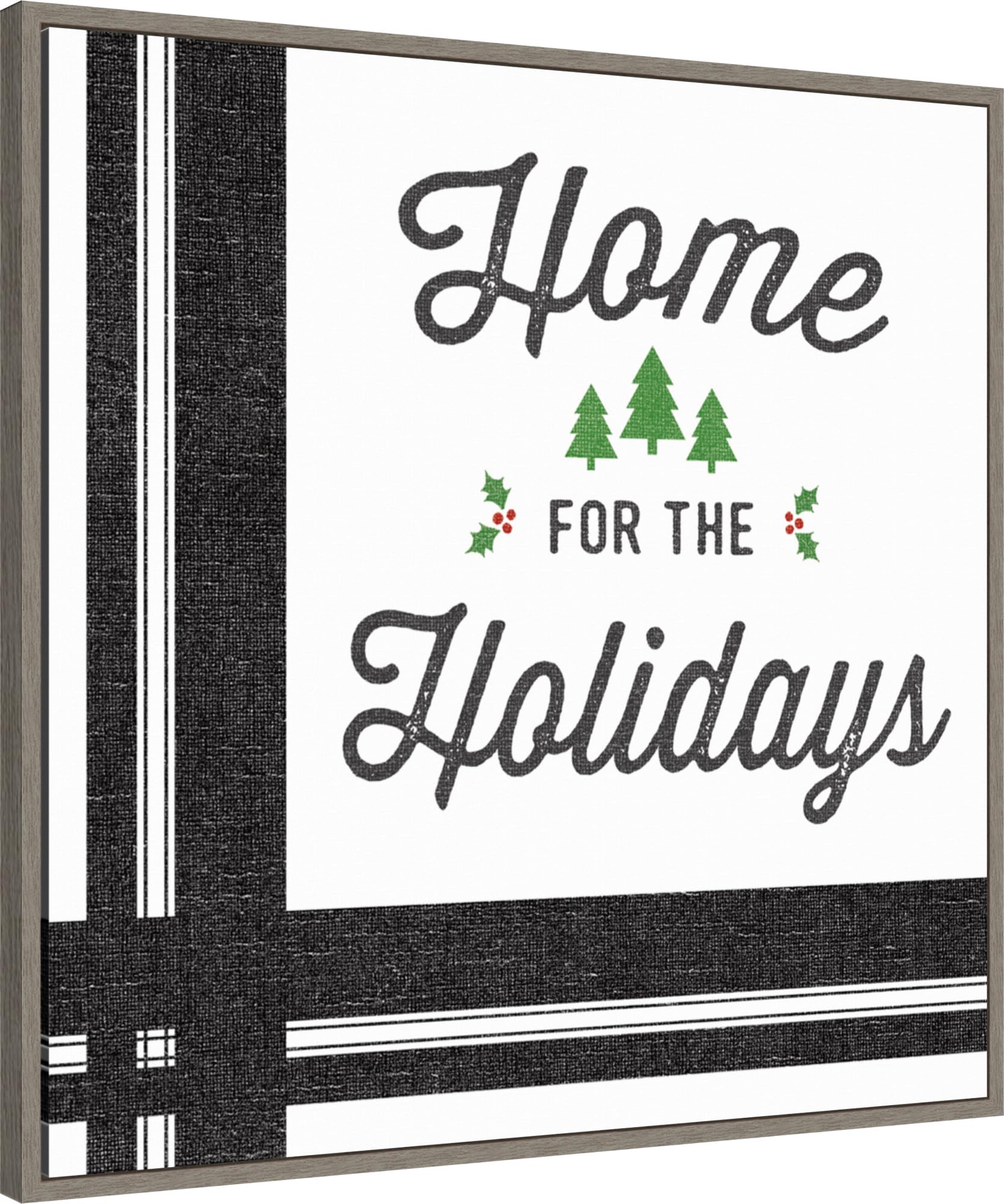 Amanti Art Framed Canvas Wall Art 30x30 Heartland Holiday I v3 by Wild Apple Portfolio, Framed Wall Art Canvas, Holidays Artwork, Country Rustic Decor, Large Poster Painting for Living Room, Bedroom,