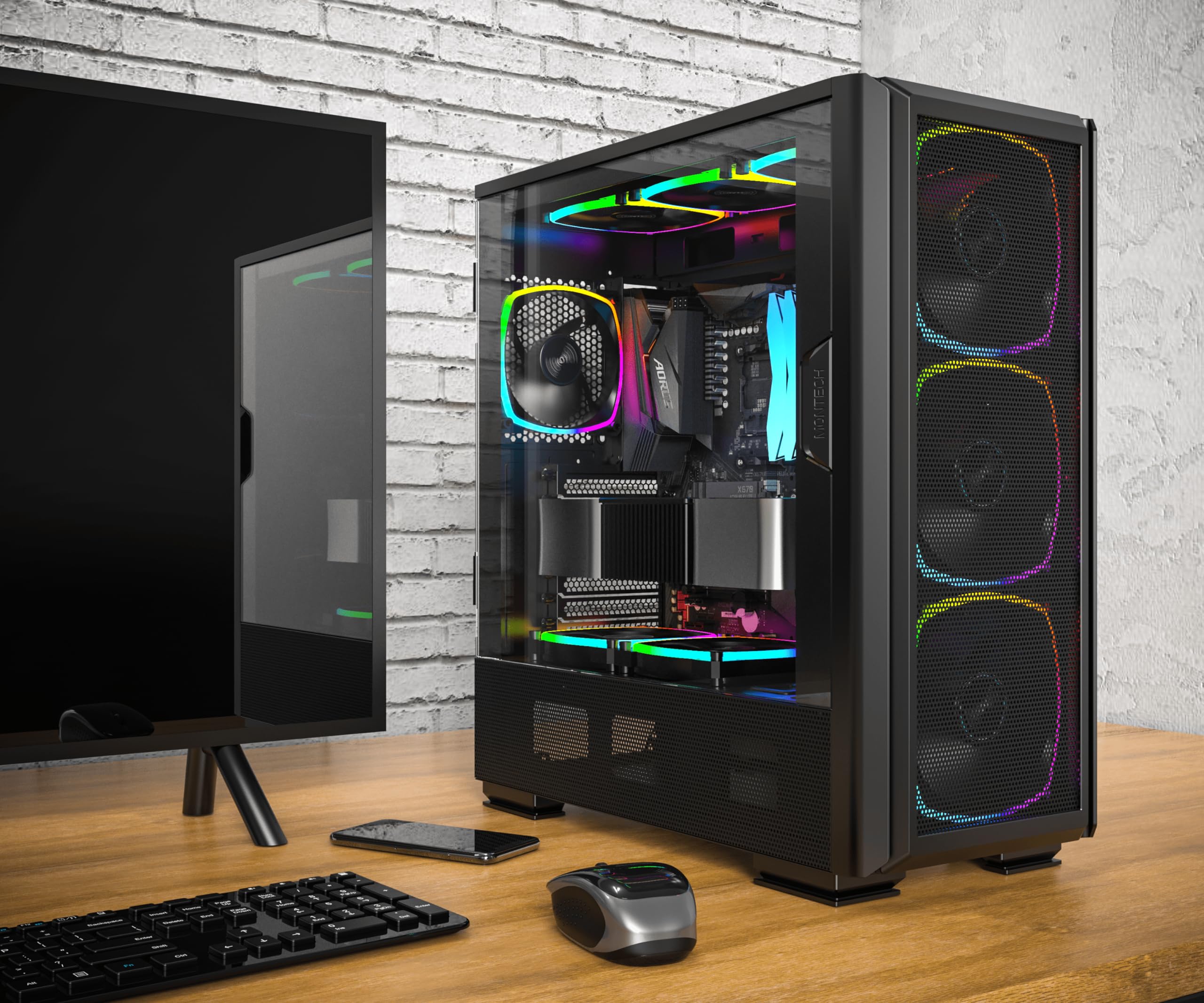 MONTECH Sky Two GX, E-ATX Mid Tower Case, High Airflow