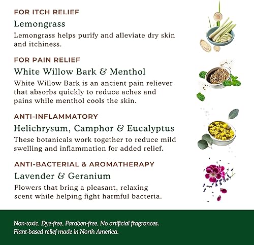 Miniatura 5 de Nature's Willow Bálsamo para picaduras de insectos, alivio natural del dolor y la picazón de insectos, 0.5 onzas