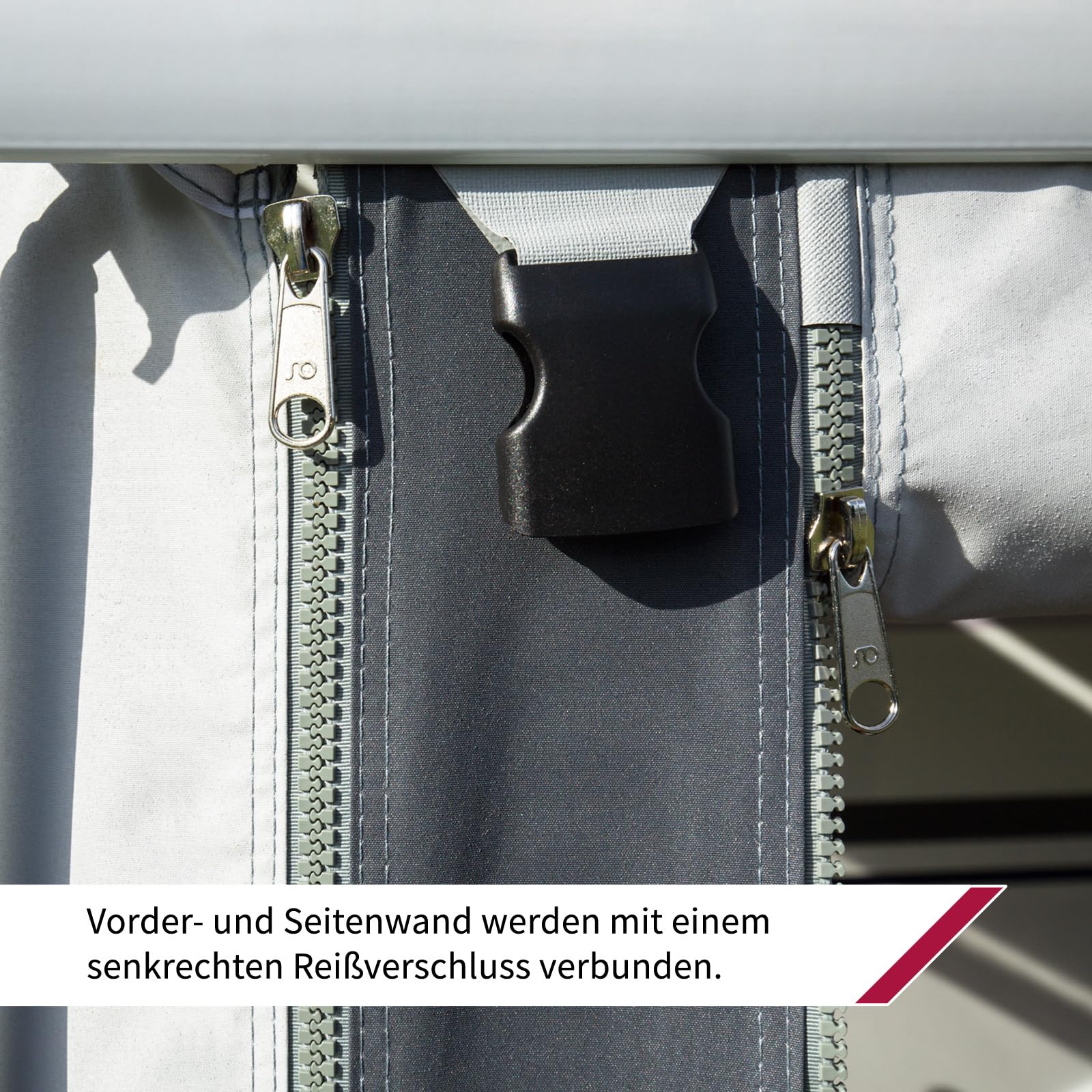 dwt Markisenanbauteile It's Holiday, passend für Thule/Omnistor (Serie 5, 6, 8 & 9) und Dometic (Serien PW 1100, 1500 & PR 2000, 2500), Größe:Vorderwand Verbreiterung 25