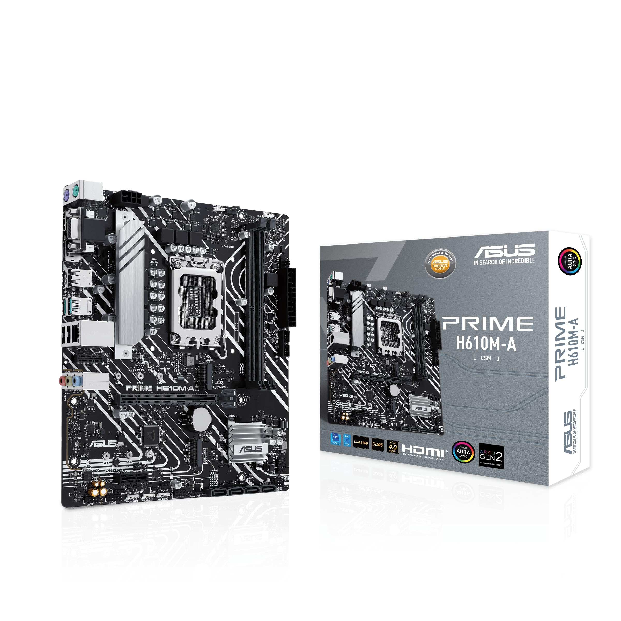 Amazon.com: ASUS Prime H610M-A-CSM Intel® H610 (LGA 1700) CSM