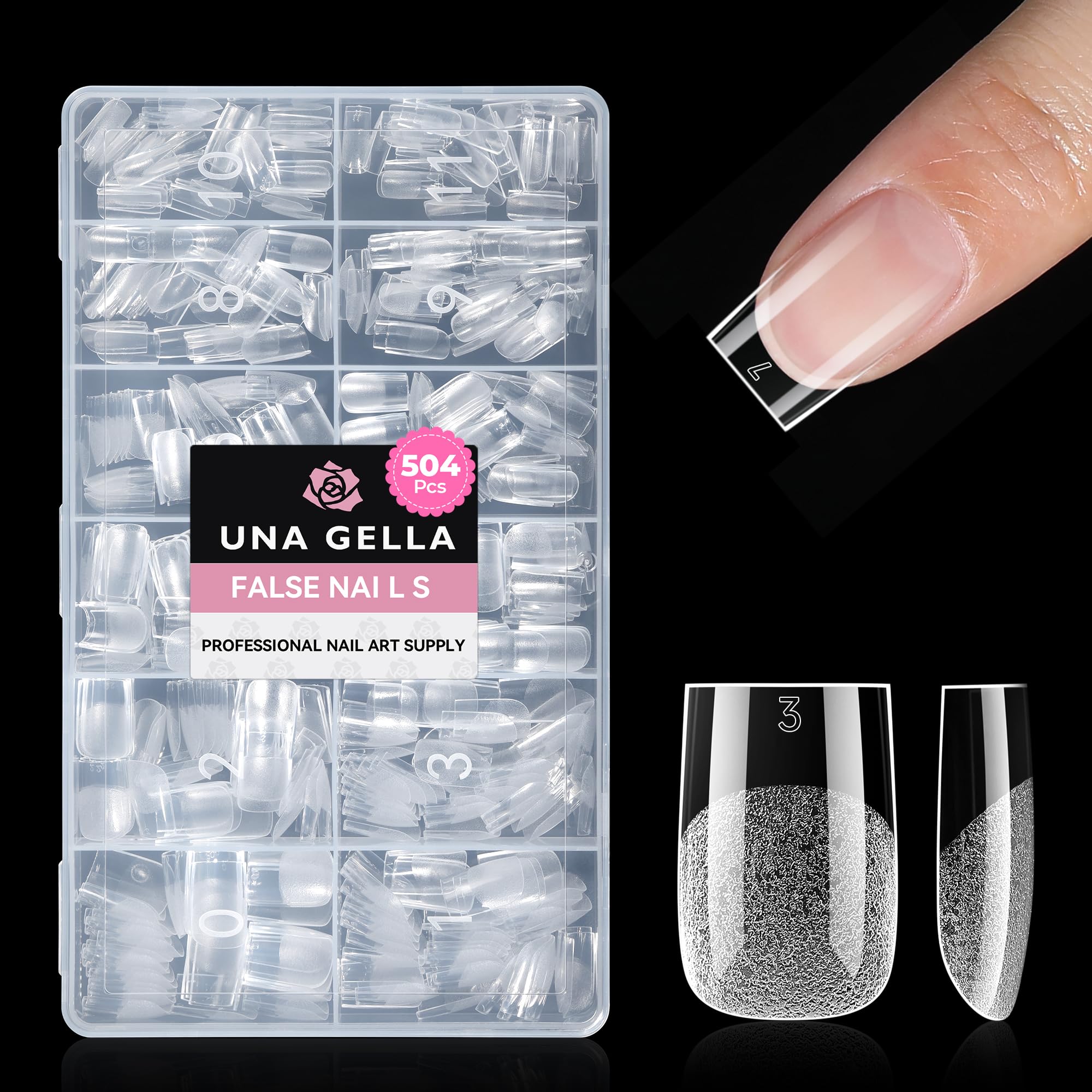 UNA GELLA Almond Nail Tips - 504PCS -31 UNA GELLA Almond Nail Tips - 504PCS -31