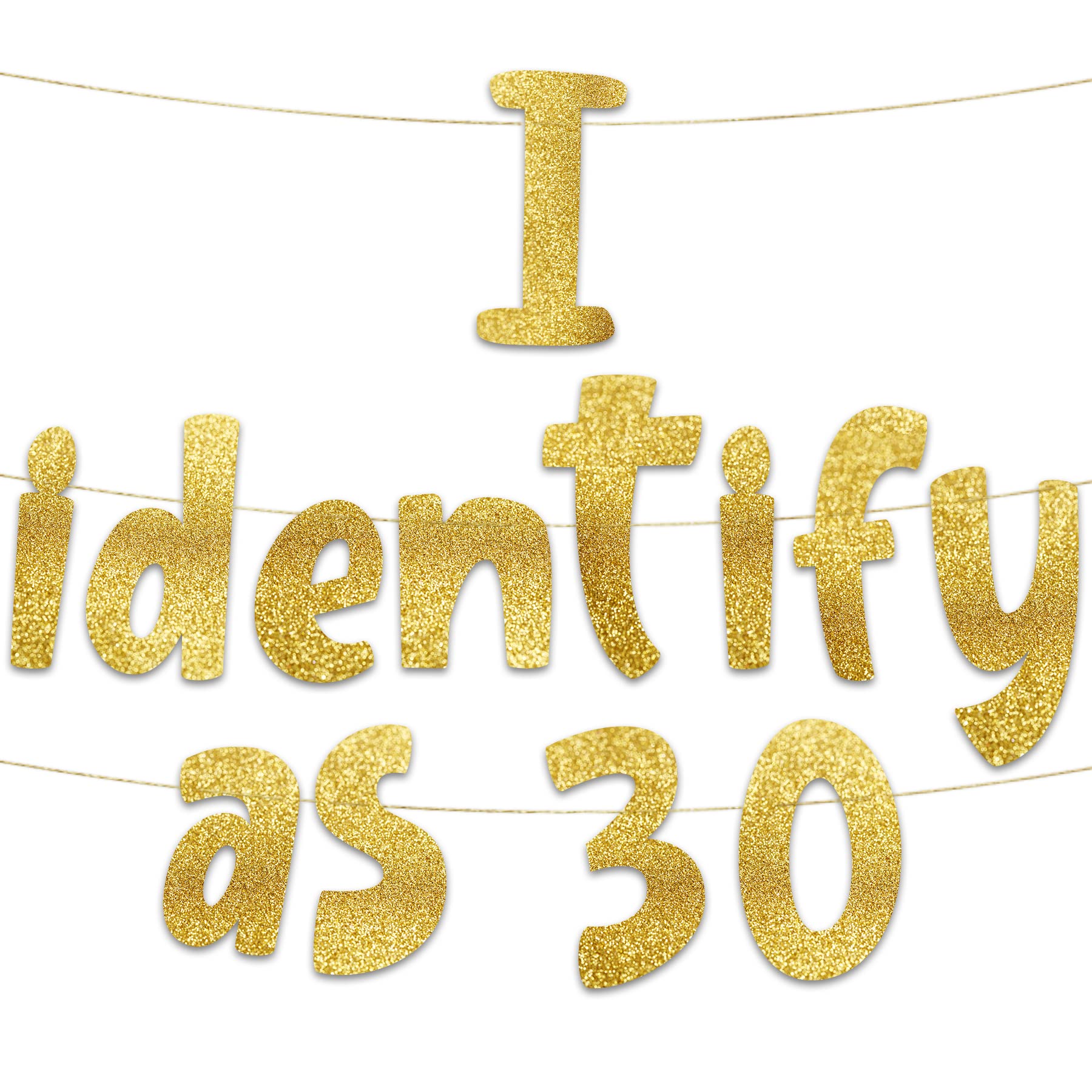 Funny Gold Glitter Banner Happy Mens Birthday Party Supplies, Ideas, and Gifts 21st, 30th, 40th, 50th, 60th, 70th, 80th Adult Birthday Decorations