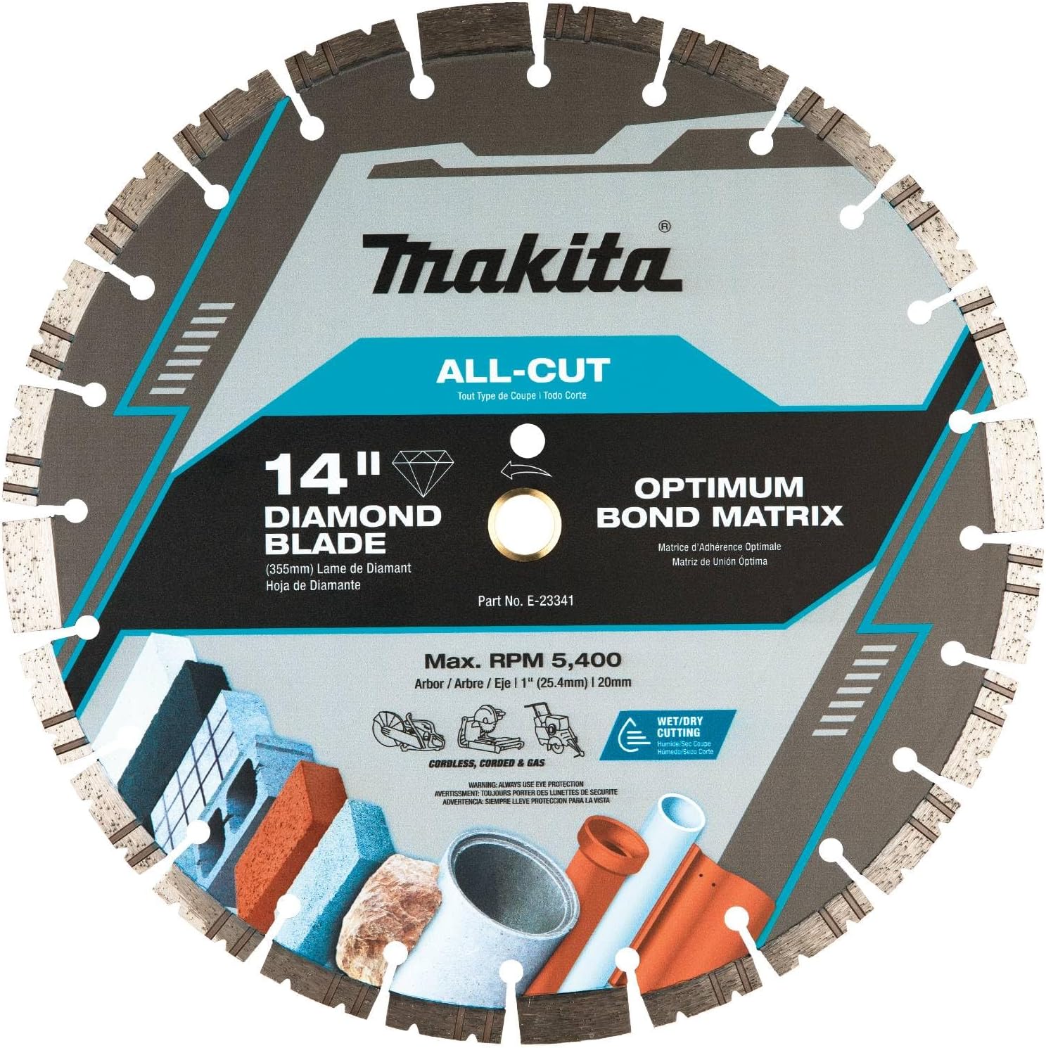 Makita E-23341 14" All-Cut Diamond Blade, Segmented, General Purpose