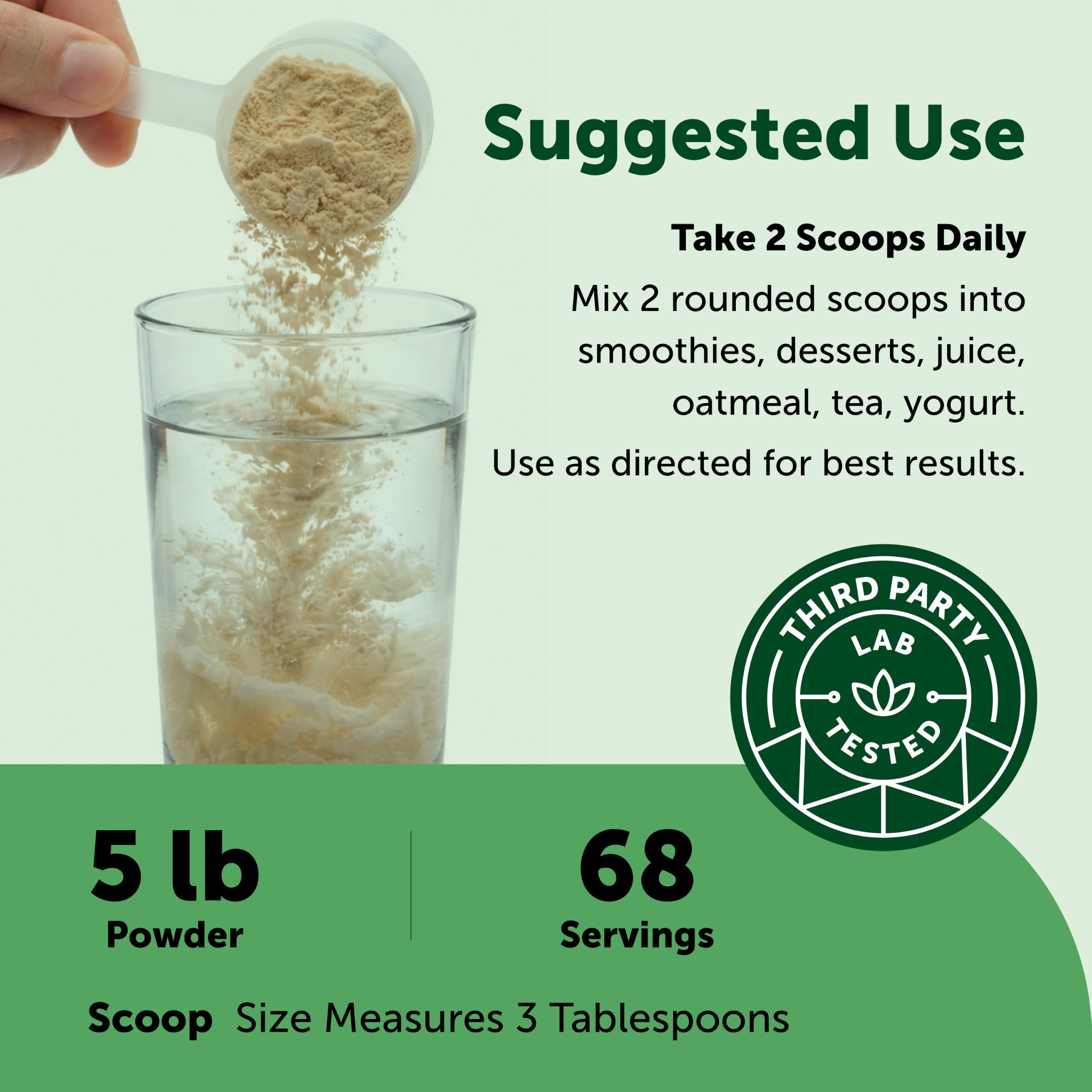 Micro Ingredients Pea Protein Powder, 5lb | Vegan, 27g Protein Per Serving — Amazon image 4