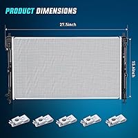 Vista 4 de Nilight Radiador para Jeep Patriot Compass 2007 2008 2009 2010 2011 2012 2013 2014 2015 2016 2017, Dodge Caliber 2007-2012, Avenger 2008-2014