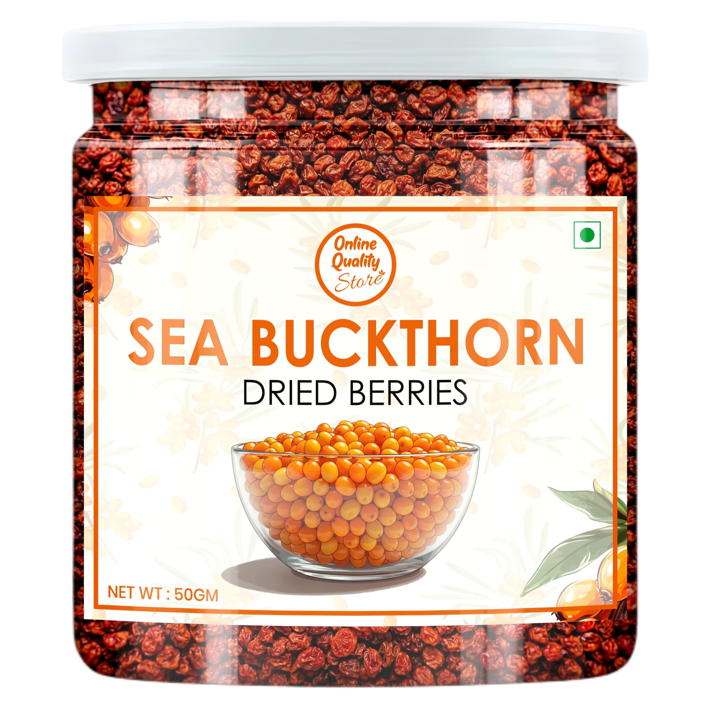 Online Quality Store Sea Buckthorn Dried Berries, Tangy Flavor, No Artificial Colors, Pantry Essential for Breakfast Bowls, Smoothies, and Desserts (50g Pack)-image-15