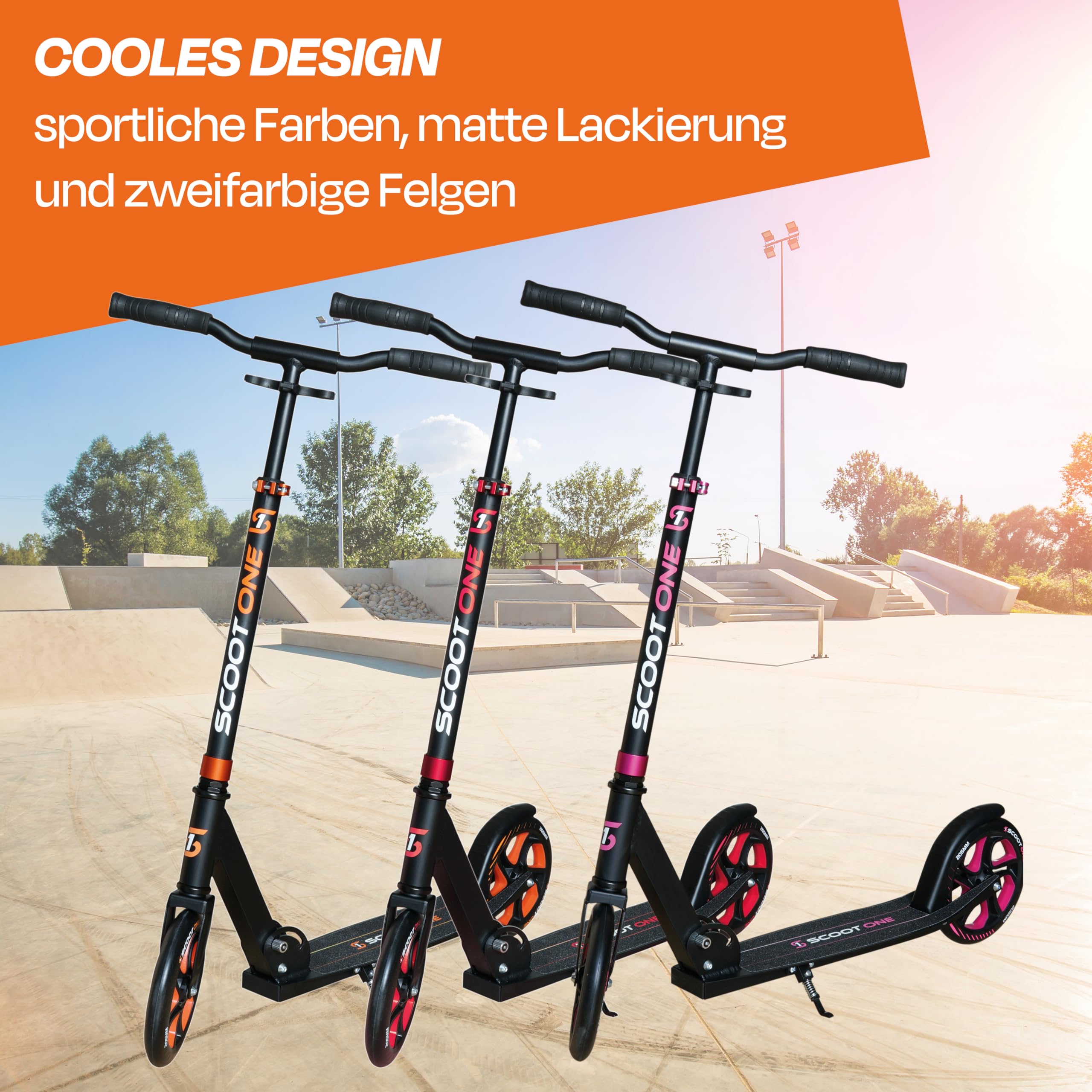 Aluminium Scooter S 1 / S 2 – höhenverstellbarer Aluminiumroller Scooter Roller ABEC 7