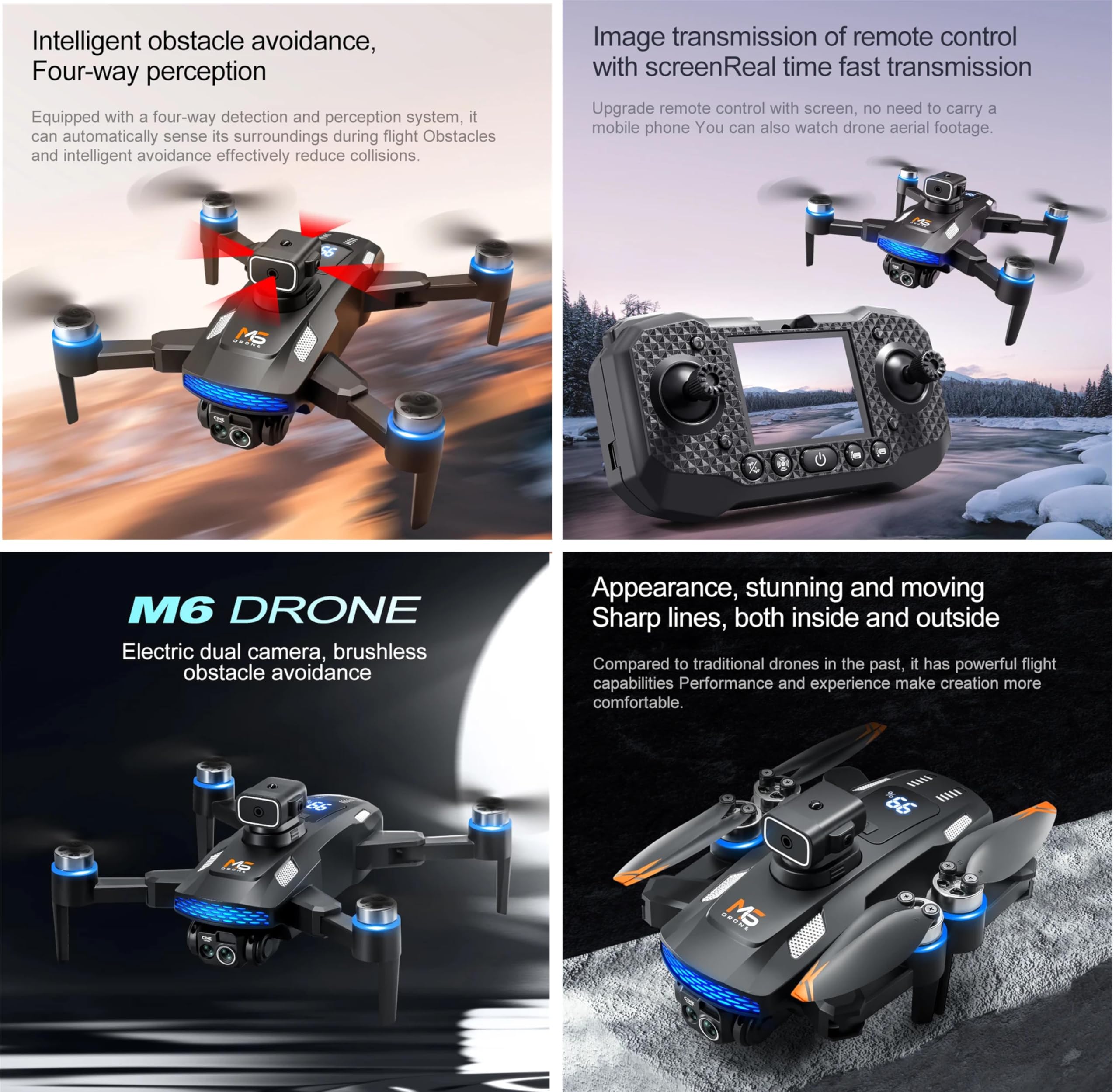 Dron 8K Profesjonalna kamera HD Drony 5G WIFI FPV Wideo 4k UAV Z ekranem Pilot zdalnego sterowania RC Quadcopter Dron