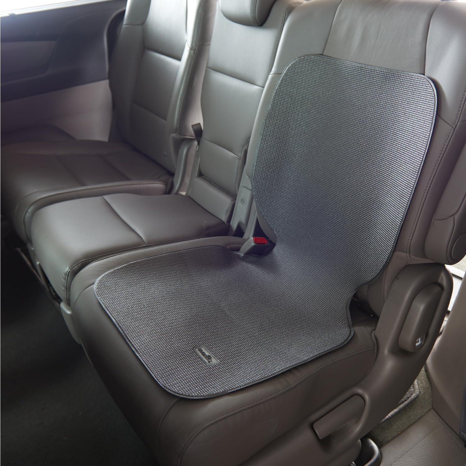 Undermat - Protezione per sedile auto per seggiolini e booster, doppio lato, materiale antiscivolo, colore: Nero