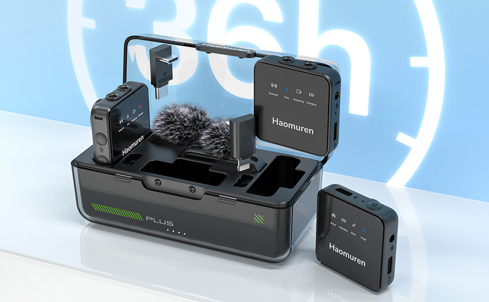 Amazon.com: Haomuren Wireless Lavalier Microphone 2 Pack,Wireless