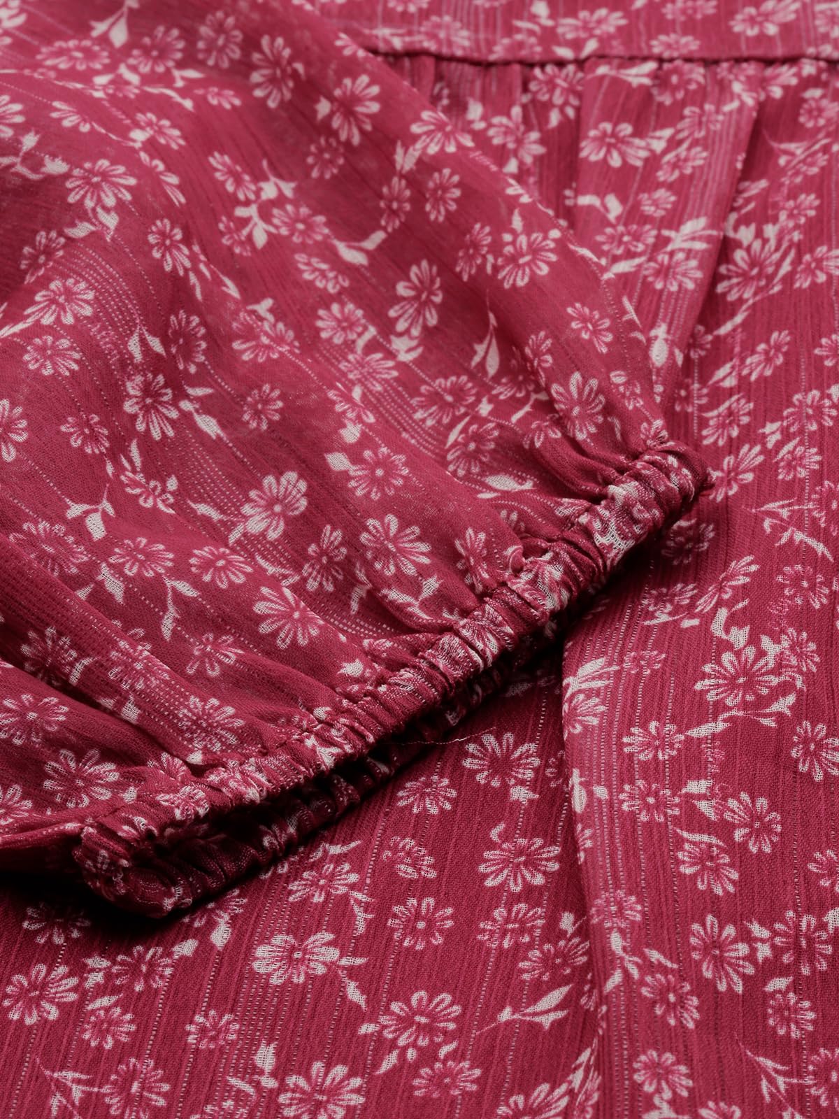 Girls Red Print Casual Top 3
