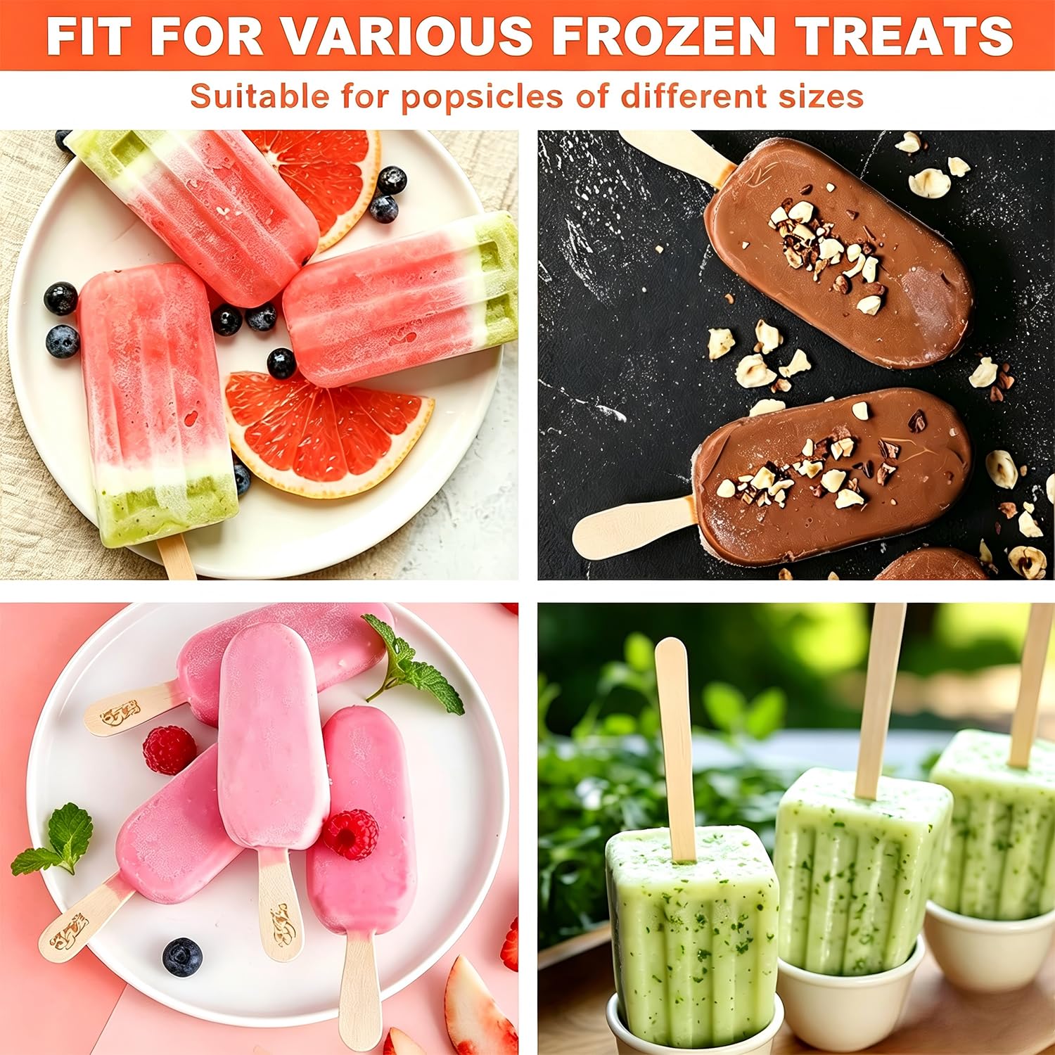 5 Piezas Soporte para Helado Antigoteo, Soporte Antigoteo para Paletas con Pajita, Reutilizable, Ideal para Helados, Paletas y Golosinas Congeladas, Perfecto para Fiesta de Verano