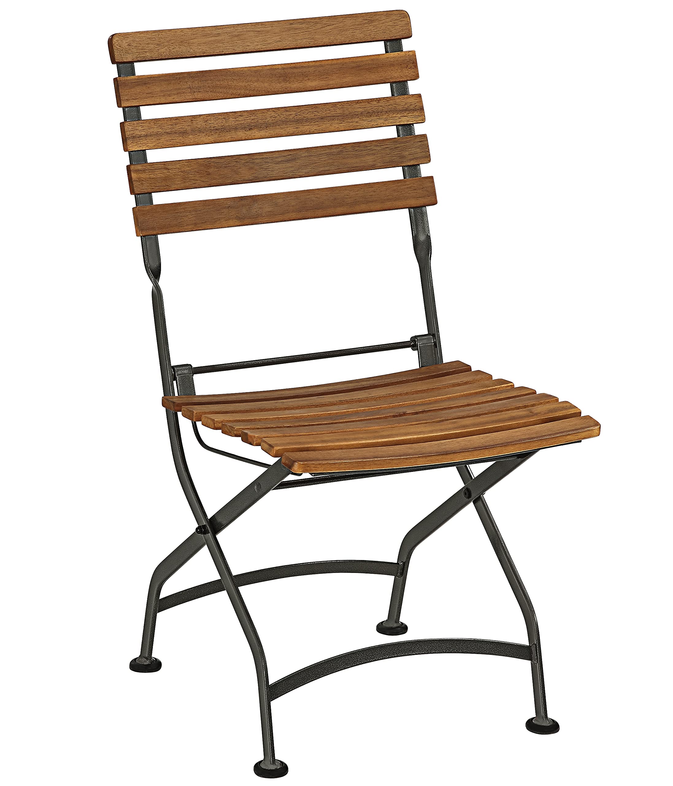 Dehner Klappstuhl Tegernsee, ca. 88 x 57 x 45 cm, aus FSC® - zertifiziertem Akazienholz/Stahl, Natur/schwarz | FSC® Akazienholz/Stahl