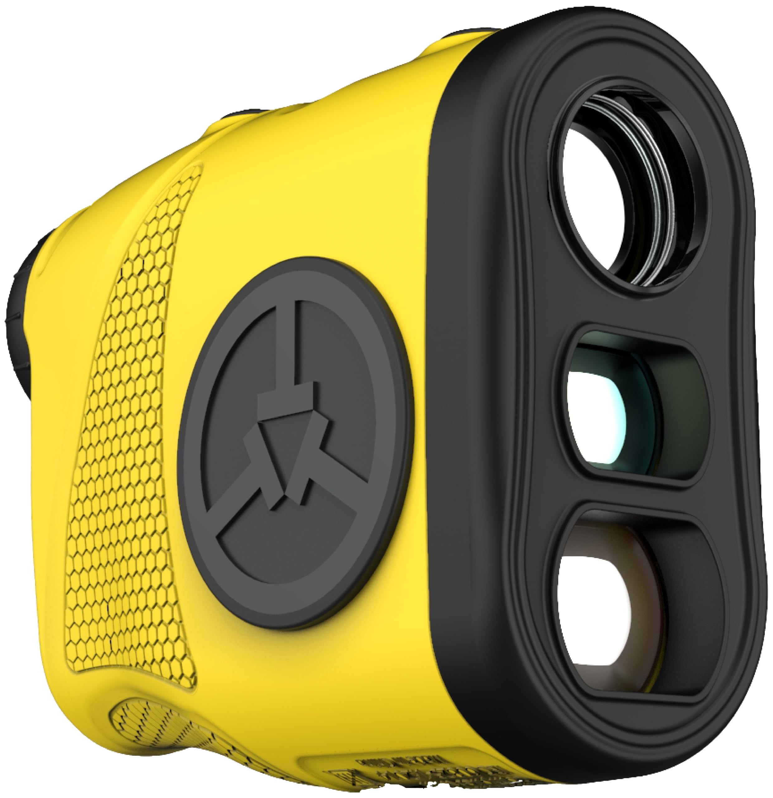TecTecTec KLYR Telémetro de golf con pendiente, clip para cinturón, soporte magnético. Telémetro láser con última óptica, funda de gama alta, marcador de pelota de golf con imán (amarillo)