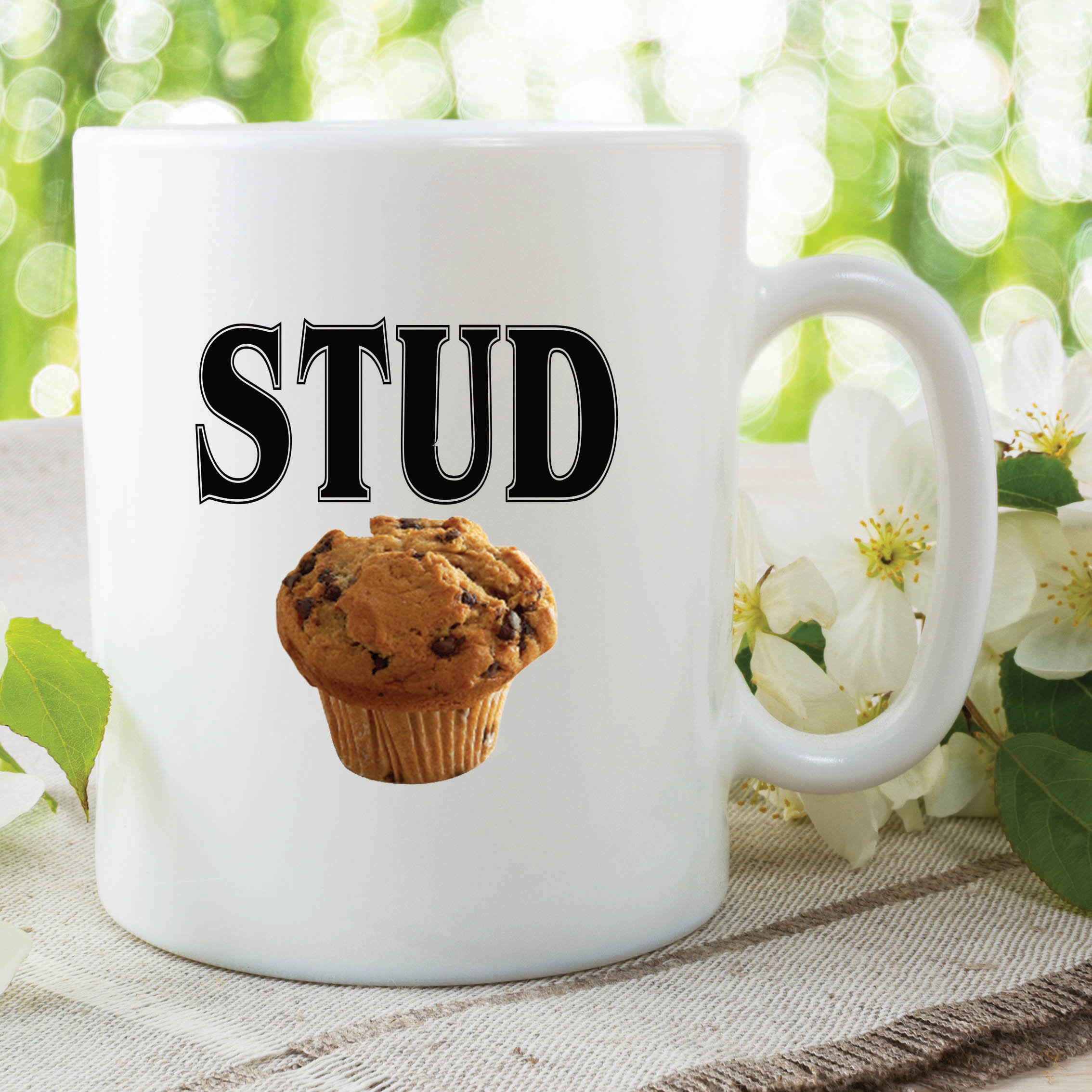 Peachy Antics White Funny Novelty Mug Stud Muffin Boyfriend Valentine's Day Joke Cup Gift Wsdmug460