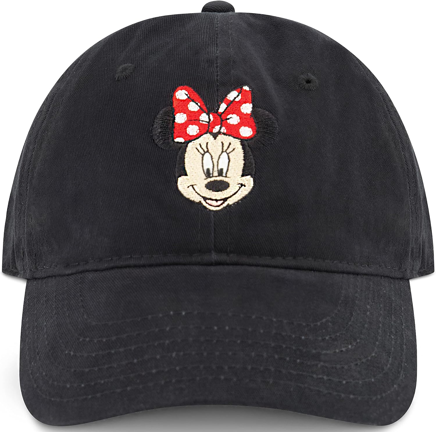 Concept One unisex-adult womens Concept One Disney's Minnie Mouse Bows Embroidered Cotton Adjustable Dad Hat With Curved Brim