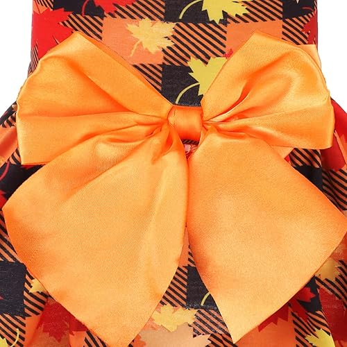 Miniatura 65 de PUPTECK Vestido de Navidad para perro, disfraz de cachorro, ropa para perros pequeños con falda de lazo, pijama Rojo (Navidad)