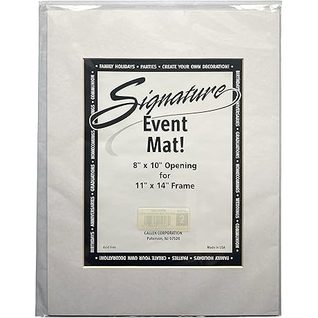 Callen HC1114-11000 Single Mat, White/White Core, 11x14 Picture Mat