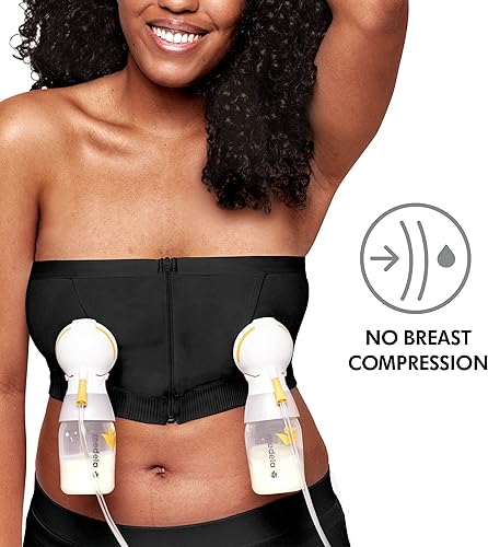 Miniatura 10 de Medela Bustier de bombeo manos libres  Sujetador de bombeo fácil de expresar con elástico adaptable