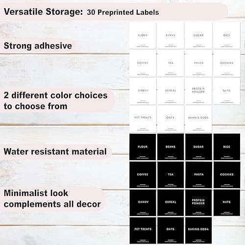 Miniatura 5 de Recipiente de vidrio con tapa, recipientes de vidrio de cocina de medio galón con tapas herméticas, perfecto para almacenamiento de despensa, tarro