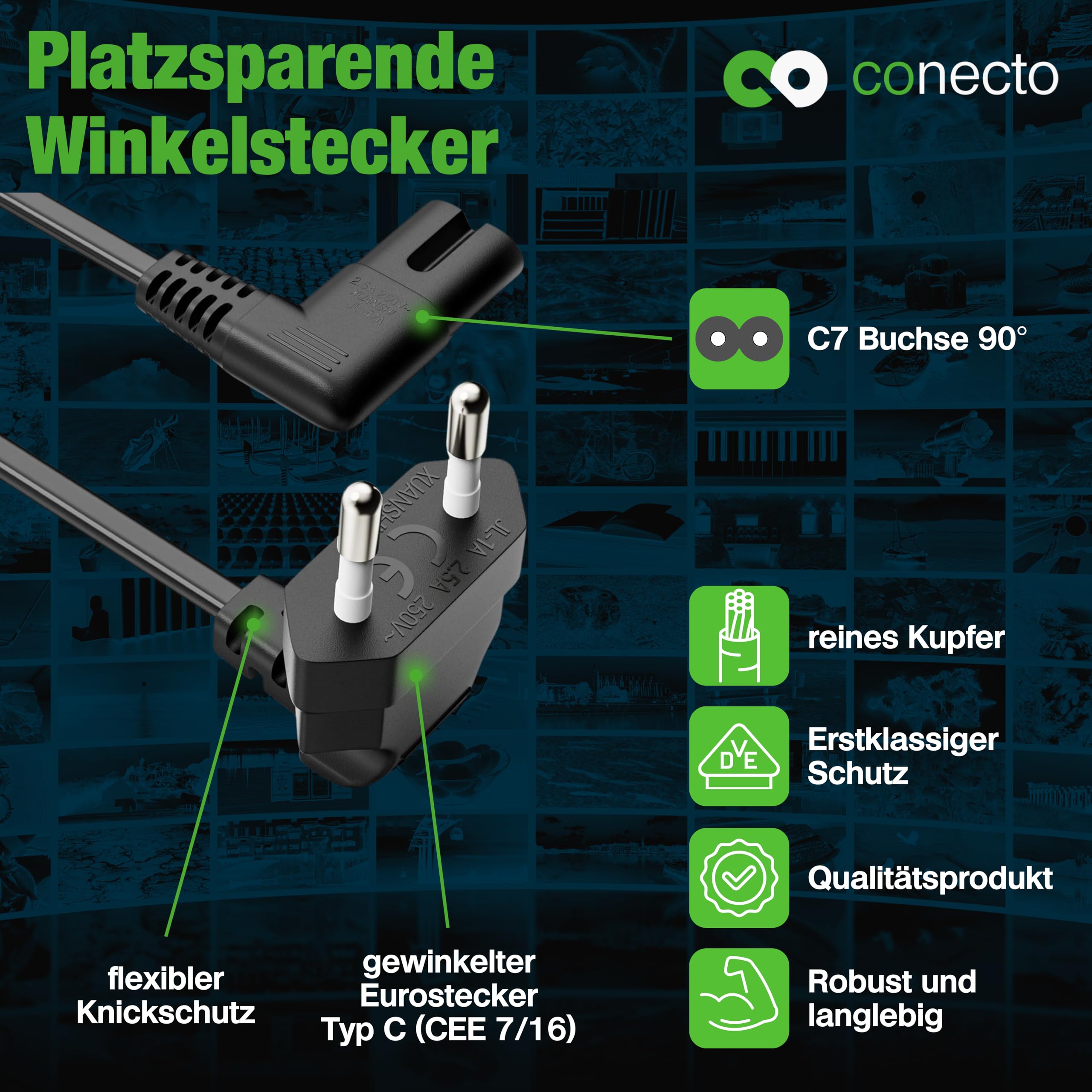 Rallonge De Câble Dalimentation, Fiche Euro Droite à Prise Euro Droite à 127528995292