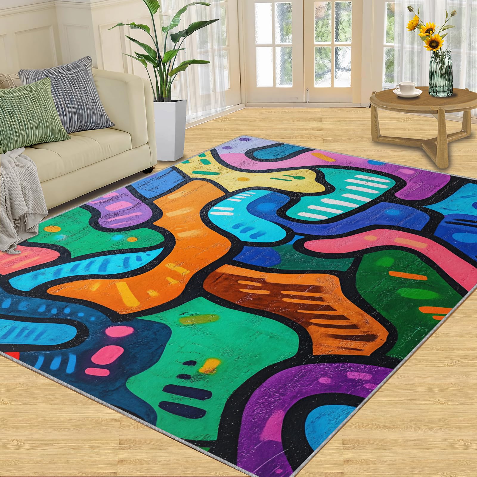 Amazon.com: Dopamine Rug, 3x4 Rugs for Bathroom, Street Graffiti